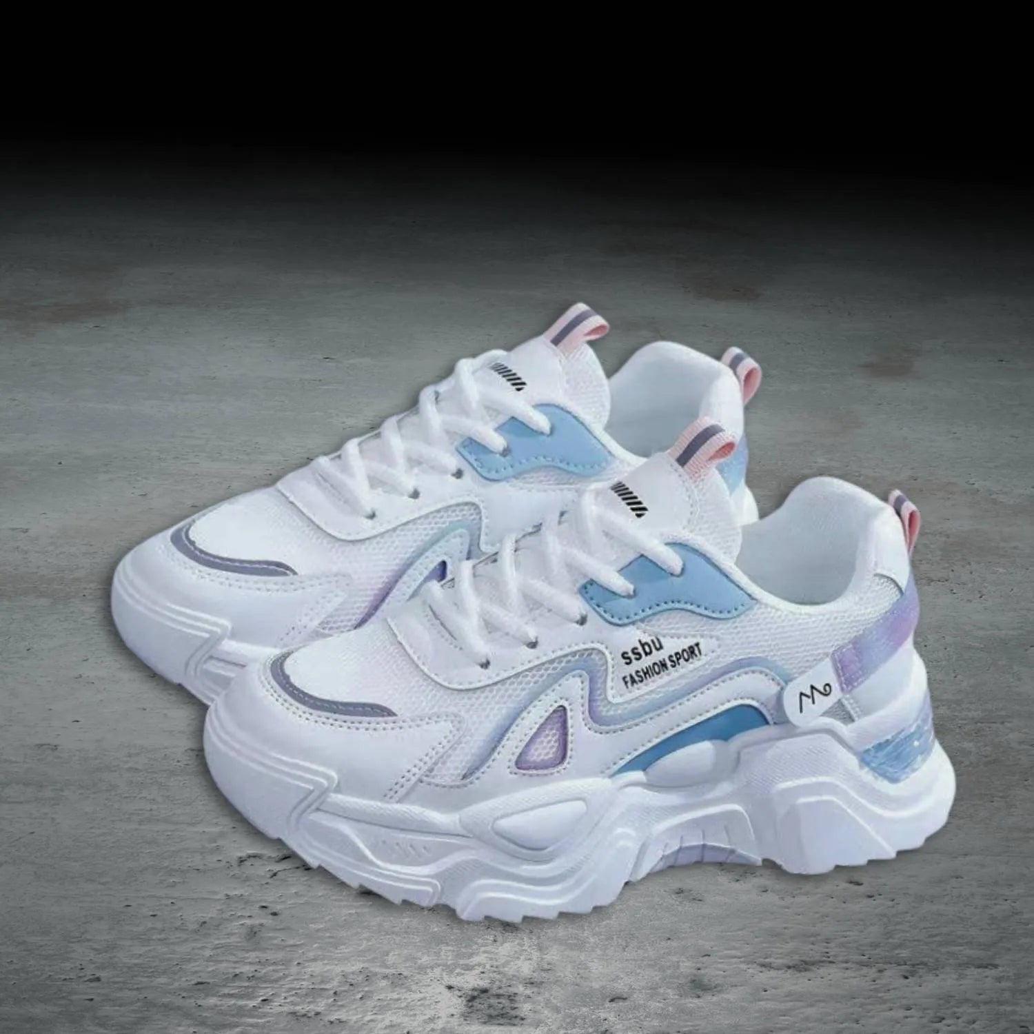 Charina Women’s Sneakers with Thick Sole – Comfortable Lace-Up Design-