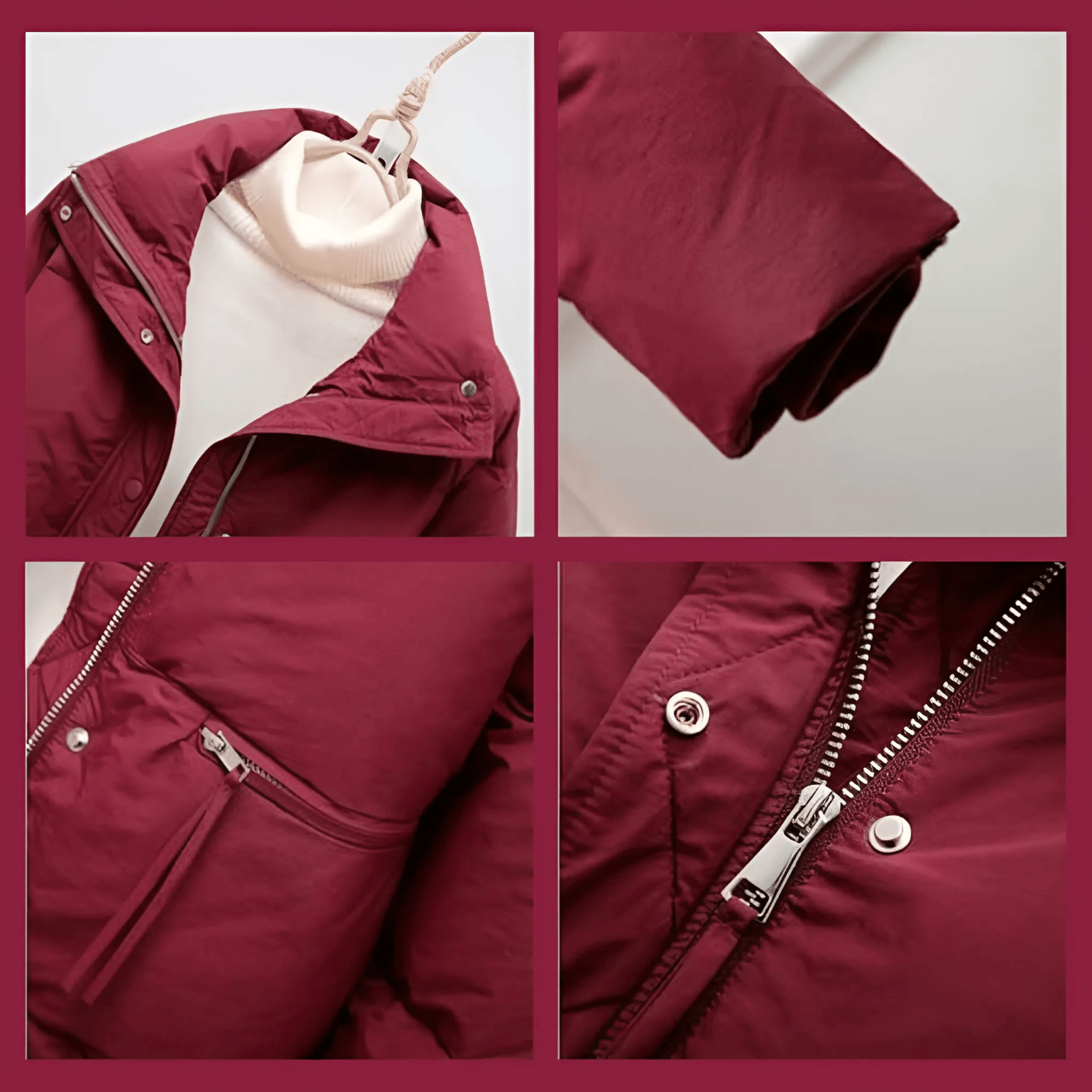 Quilted Winter Jacket | Thick and Lightweight Jacket with High Collar | Blanche-Lanuvo