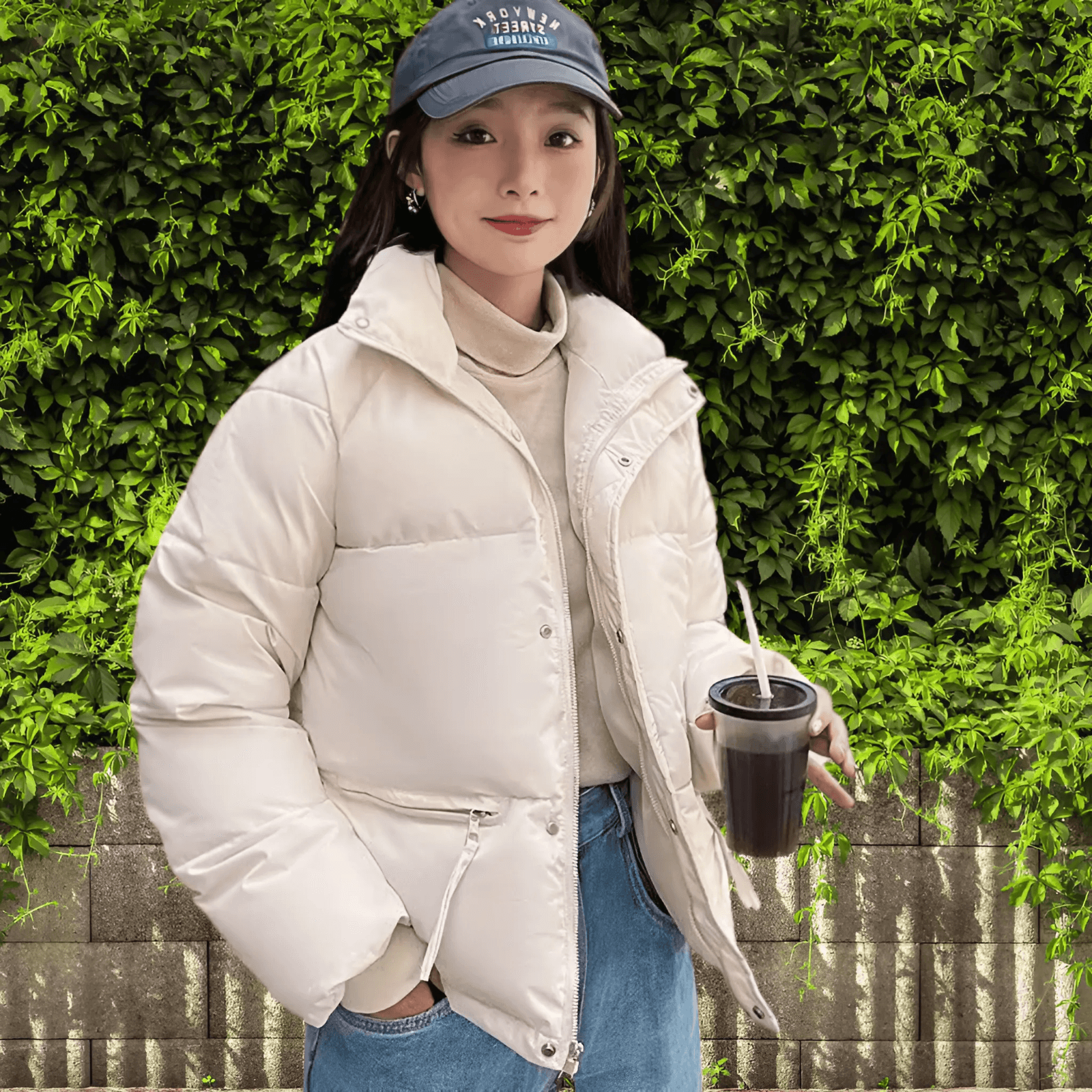Quilted Winter Jacket | Thick and Lightweight Jacket with High Collar | Blanche-Lanuvo