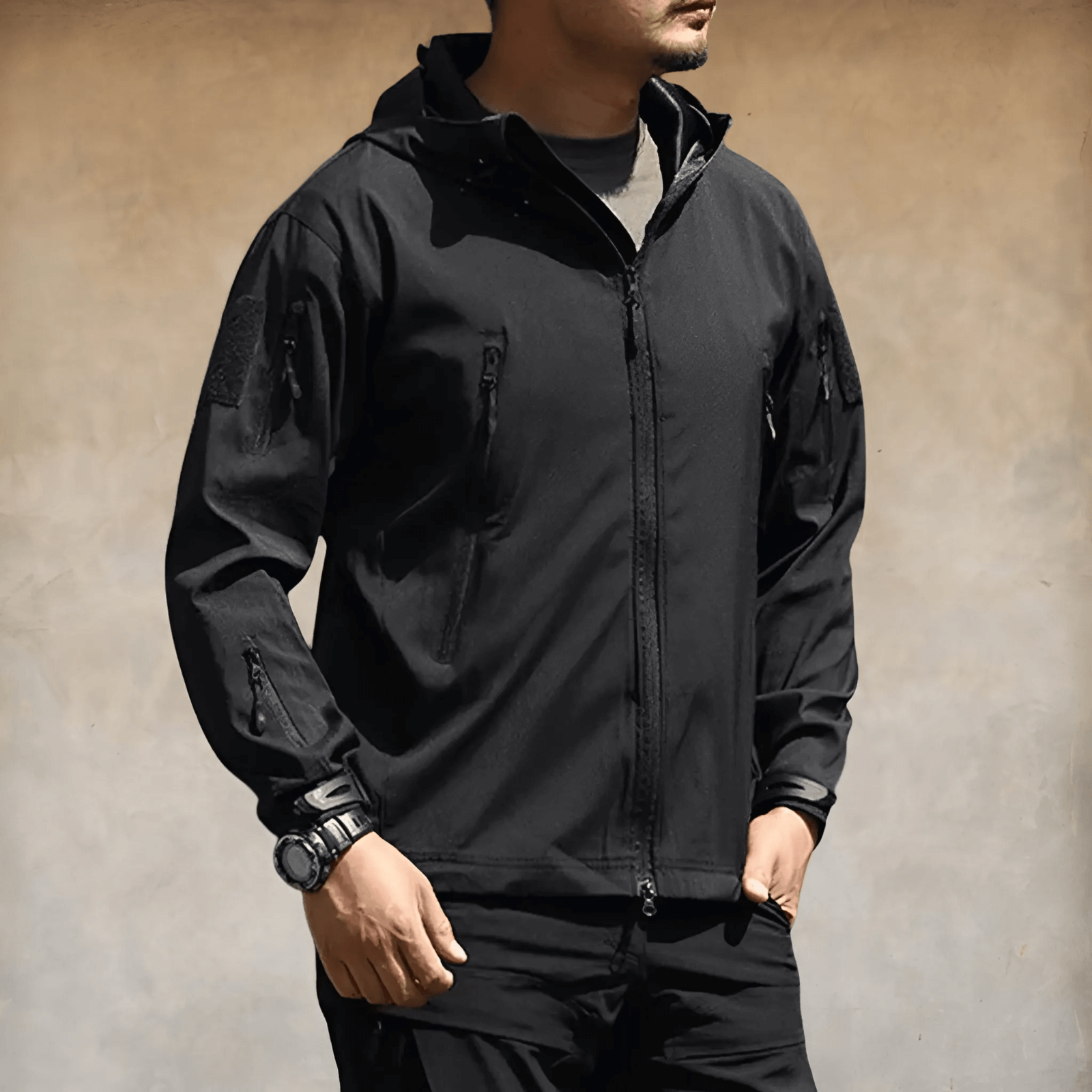 Men's Tactical Windbreaker with Zipped Pockets | Coen-Lanuvo