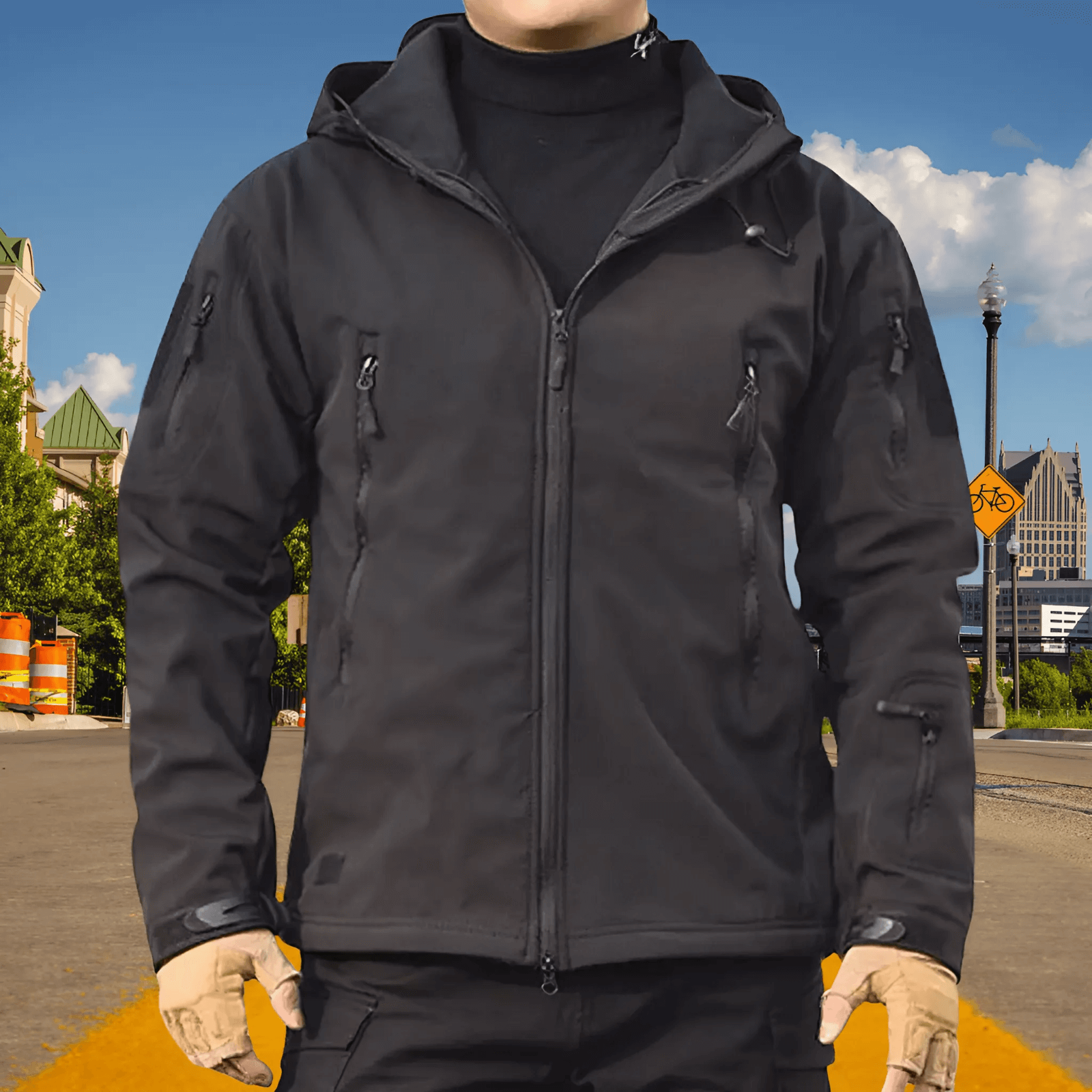 Men's Tactical Windbreaker with Zipped Pockets | Coen-Lanuvo