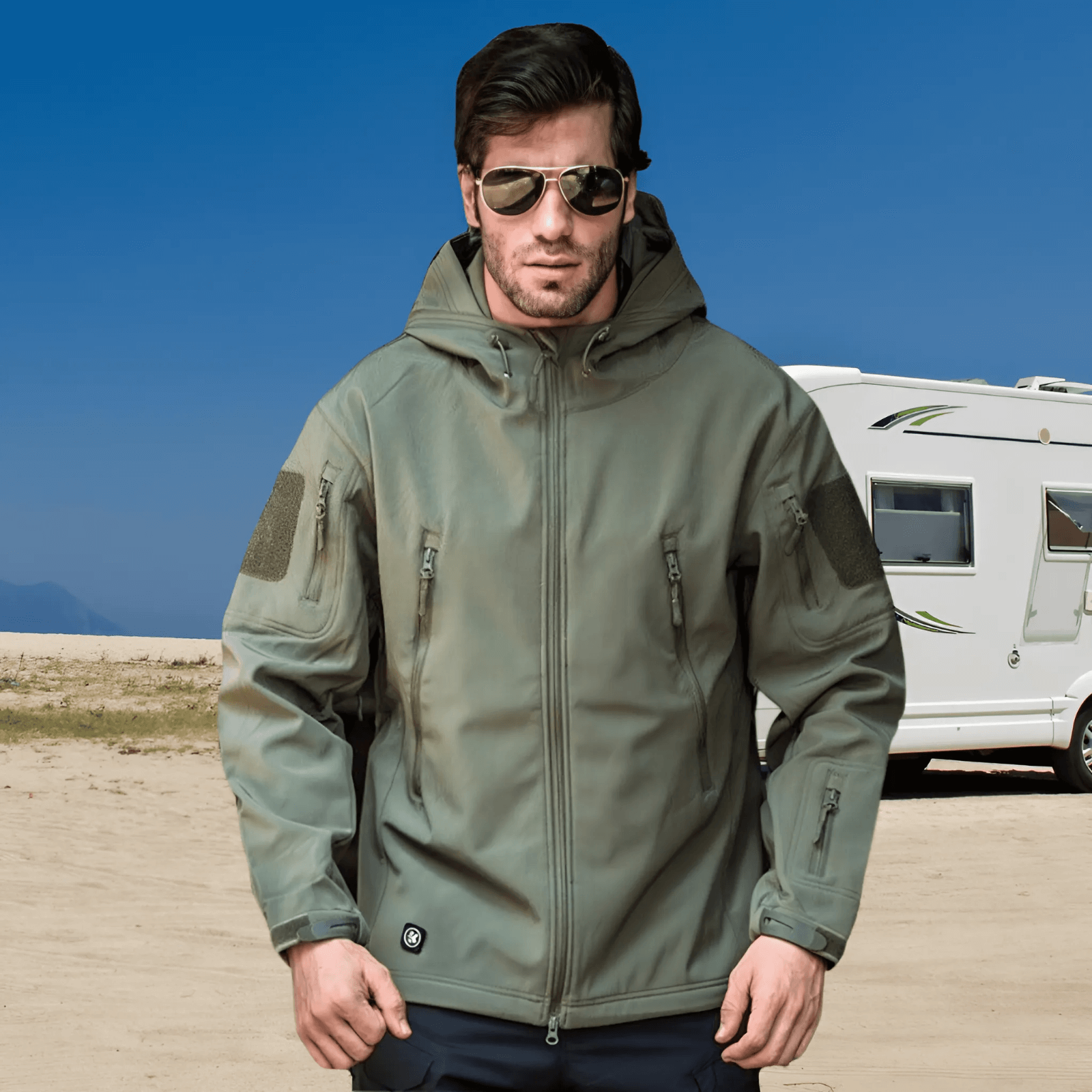 Men's Tactical Windbreaker with Zipped Pockets | Coen-Lanuvo