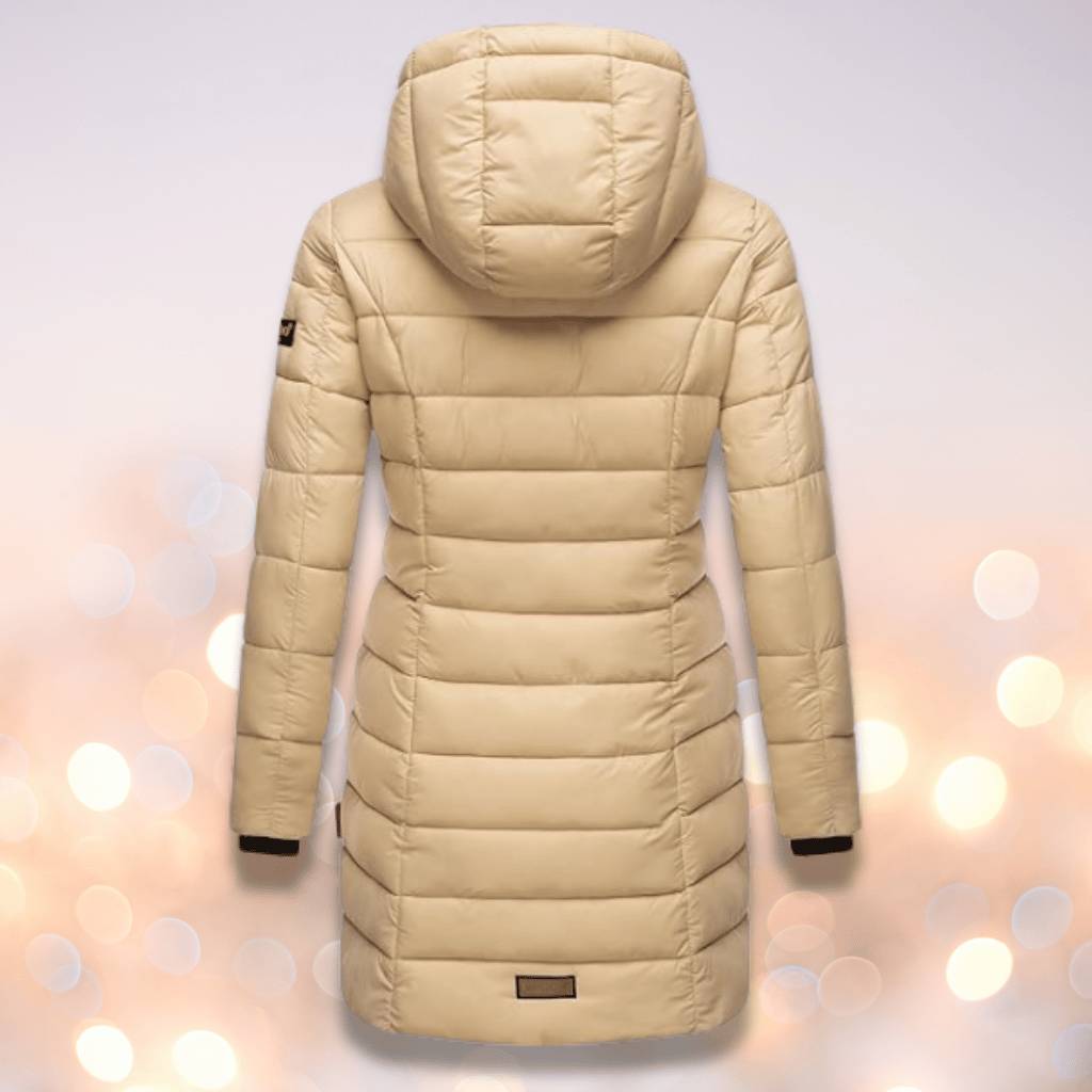Lightweight Padded Long Coat for Women with Warm Lining and Hood | Binie-Lanuvo