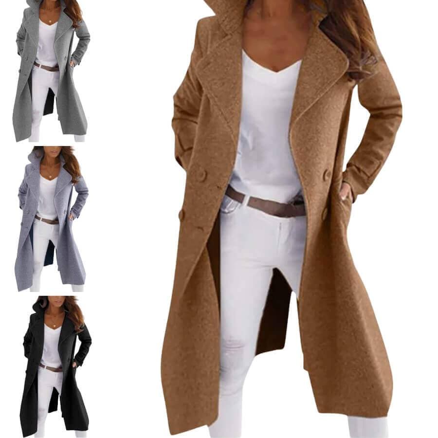 Luna | Chic Double Breasted Women's Coat-Lanuvo