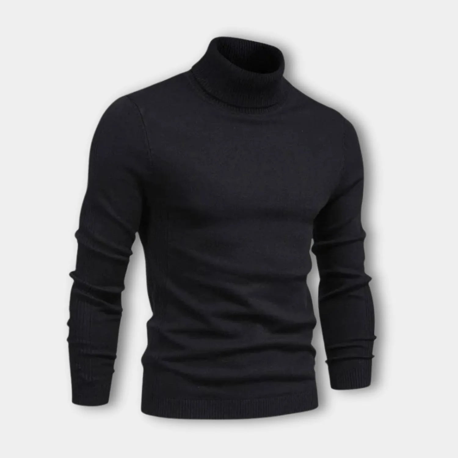 Men’s Slim-Fit Roll-Neck Jumper with Ribbed Cuffs | Leonil-Lanuvo