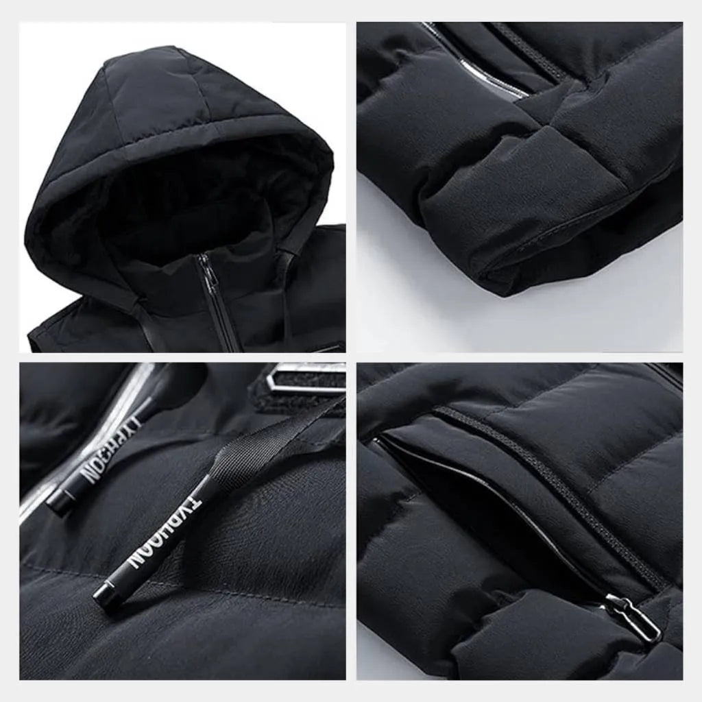 Men’s Water-Resistant Bodywarmer Vest with Hood and Thermal Lining-