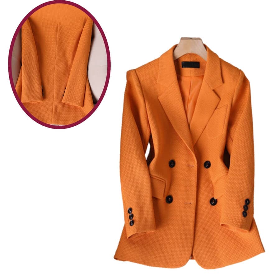Ravenna | Women's Solid Colour Blazer with Four-Button Closure-Lanuvo