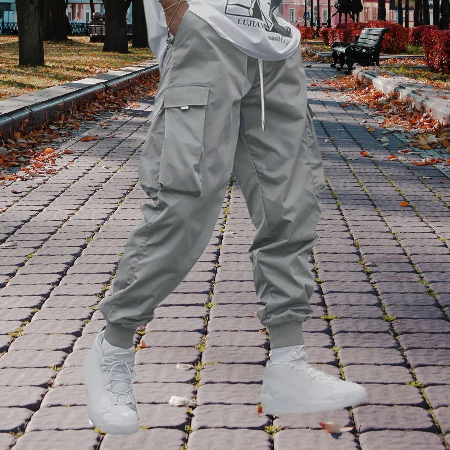 Tactical Cargo Trousers for Men with Side Pockets | Christo-Grey