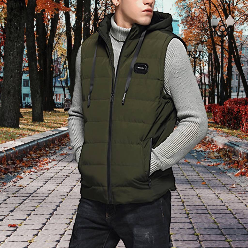 Water-Resistant Bodywarmer Vest for Men with Hood and Thermal Lining | Coenraad-Lanuvo