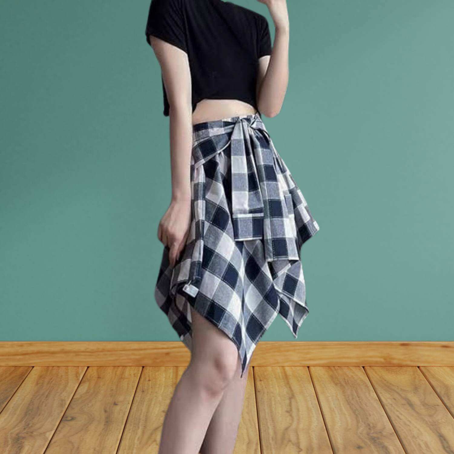 Casual Vintage Plaid Skirt for Women with Adjustable Waist | Charlotte-Lanuvo