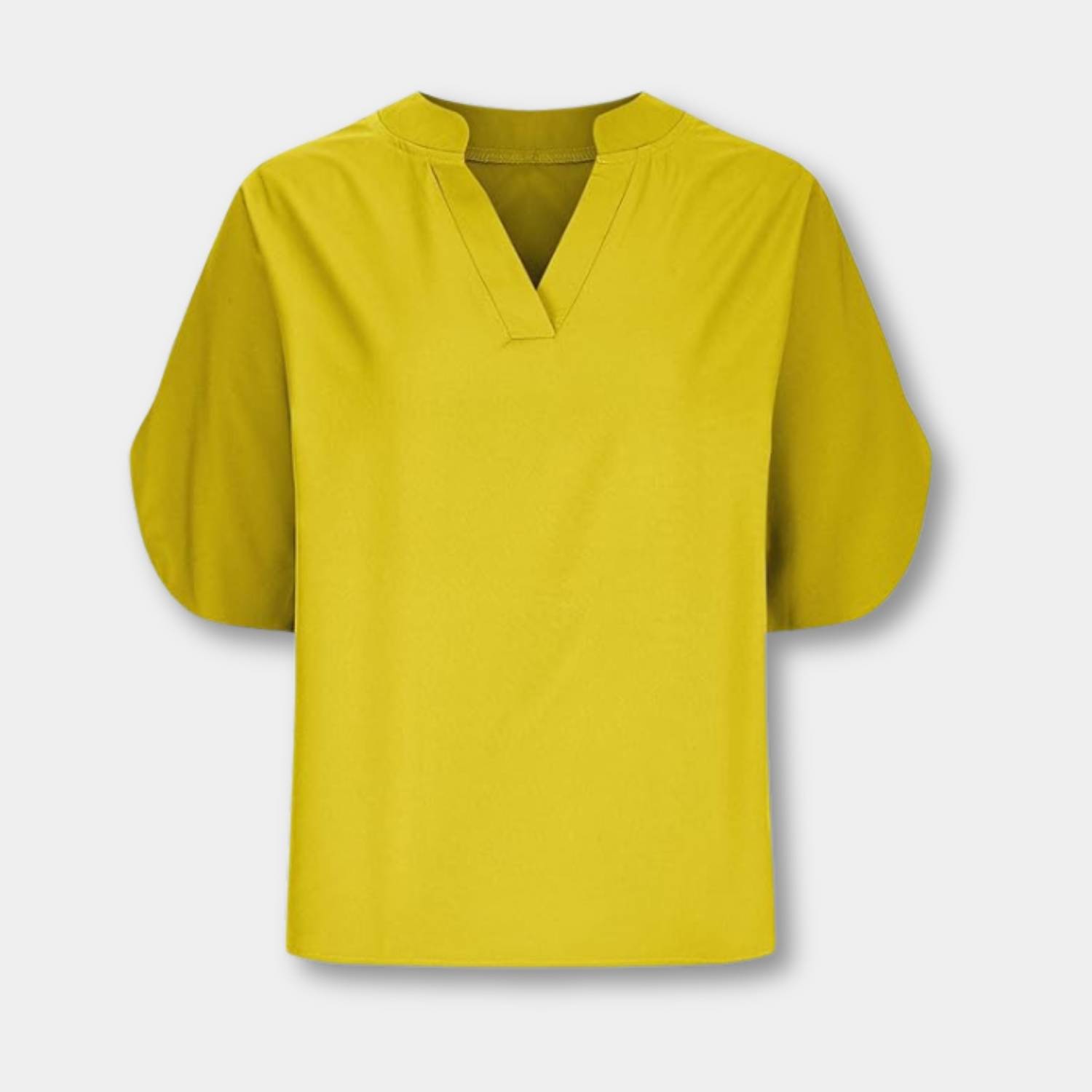 Chic Split Sleeve Blouse for Women with V-Neckline | Aisha-Lanuvo