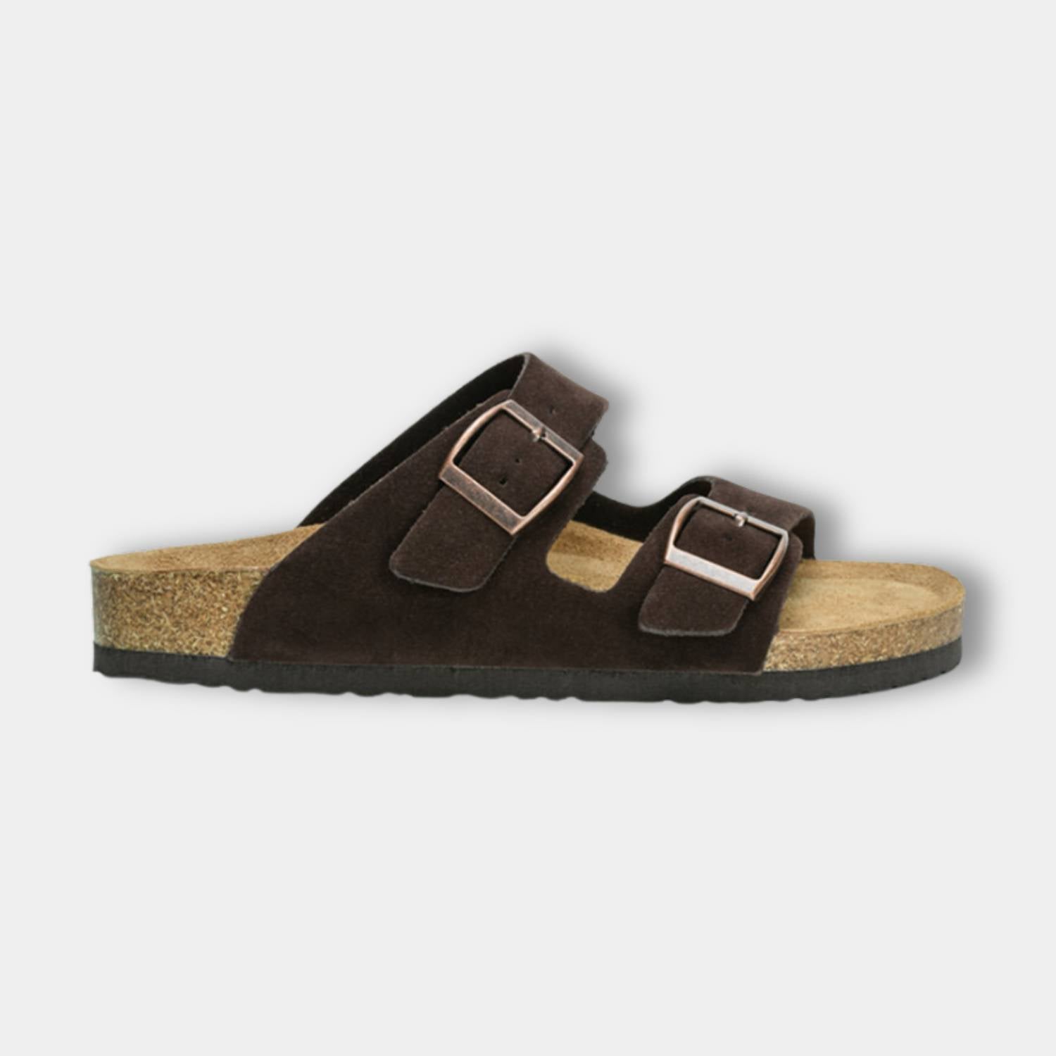 Classic Old Money Arizona Suede Sandals for Men with Cork Footbed-Lanuvo