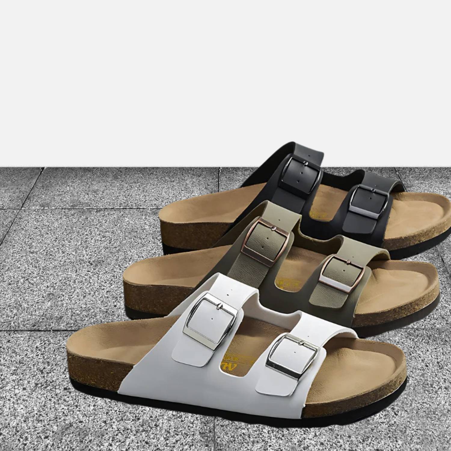 Classic Old Money Arizona Suede Sandals for Men with Cork Footbed-Lanuvo
