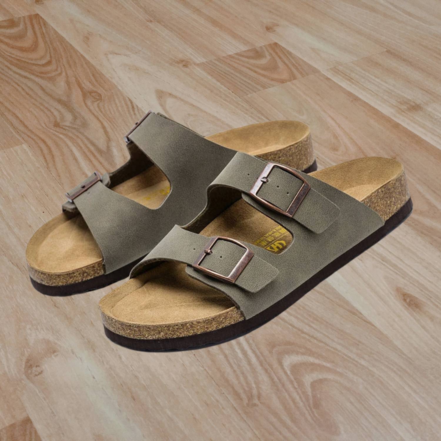 Classic Old Money Arizona Suede Sandals for Men with Cork Footbed-Lanuvo