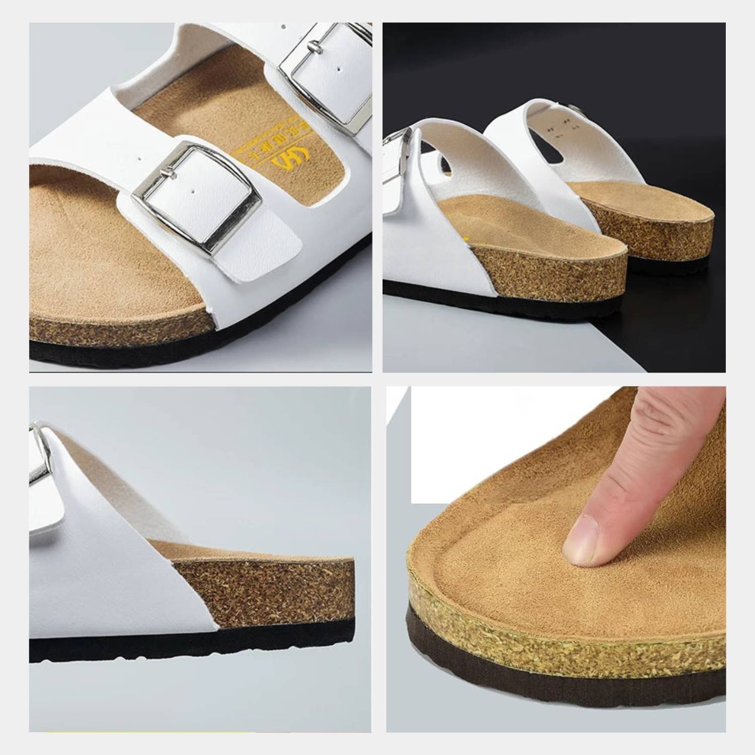 Classic Old Money Arizona Suede Sandals for Men with Cork Footbed-Lanuvo