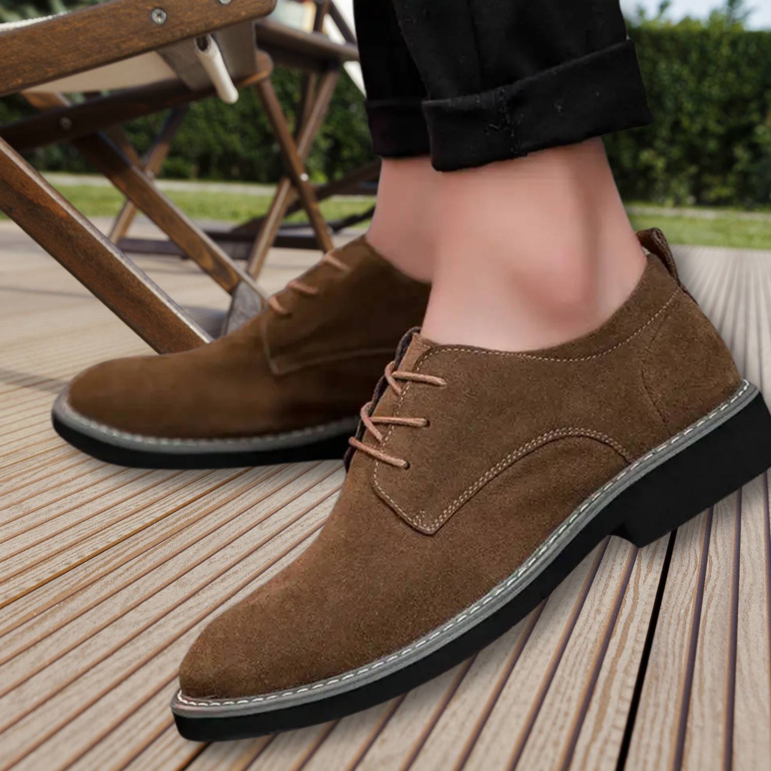 Classic Old Money Oxford Shoes for Men with Suede Finish | Amadeus-Lanuvo
