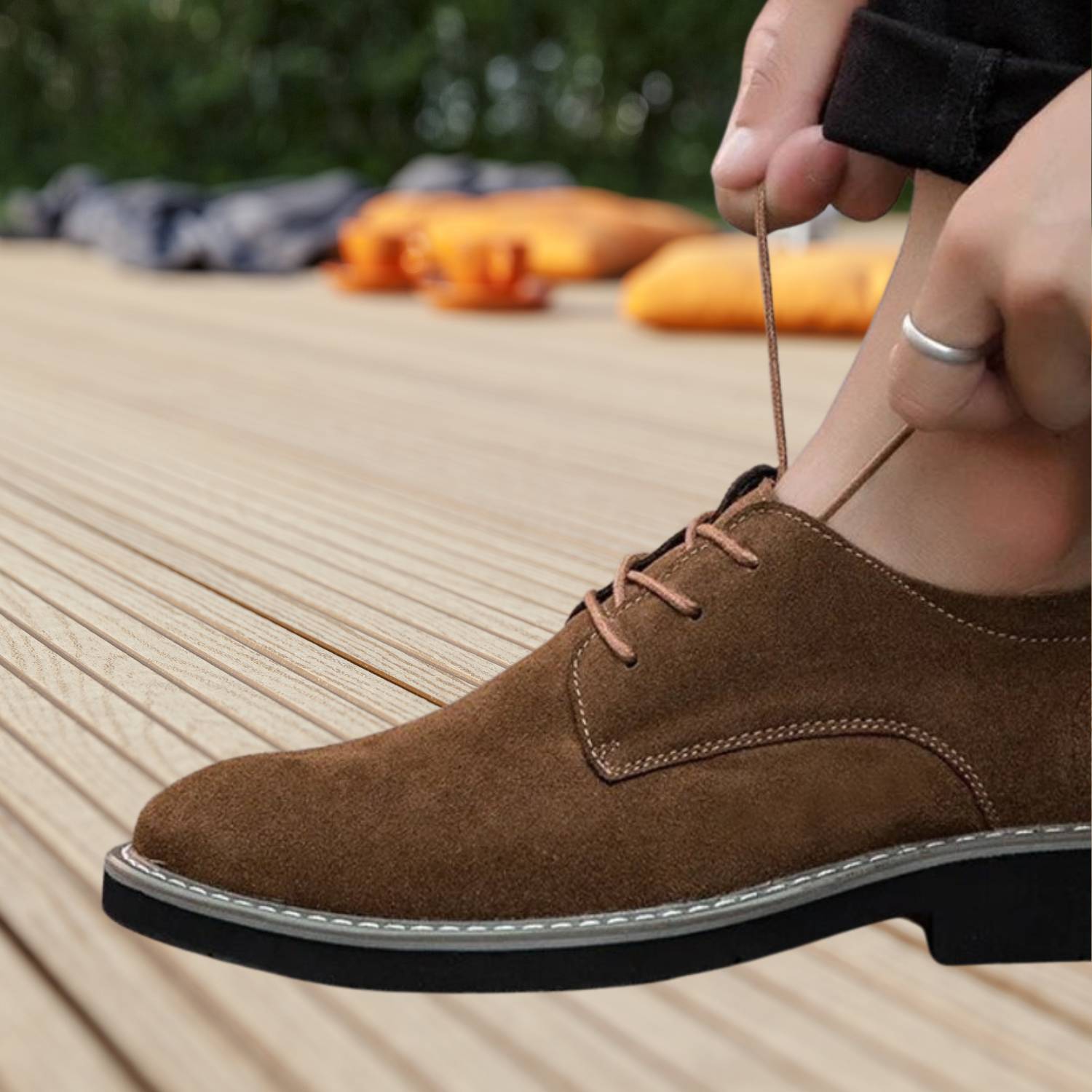 Classic Old Money Oxford Shoes for Men with Suede Finish | Amadeus-Lanuvo