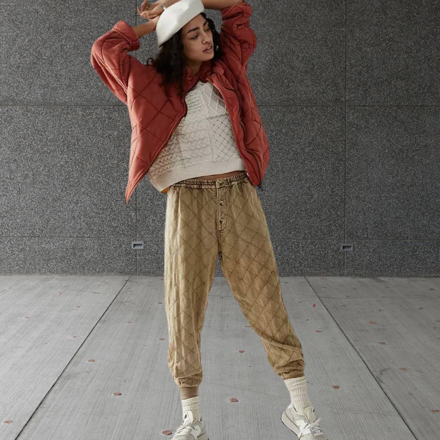 Cozy Oversized Quilted Jacket for Women with Zip-up Design | Chantal-Lanuvo