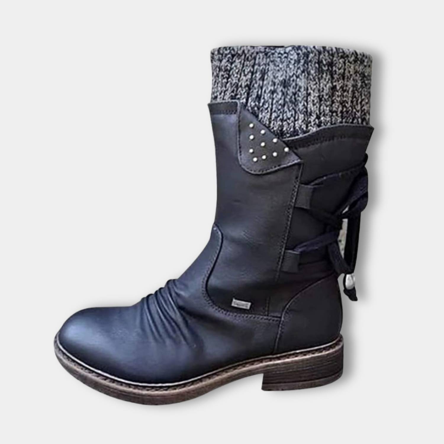 Cozy Women's Snow Boots with Calf-High Knitted Cuffs | Brechtina Winter Boots-Lanuvo