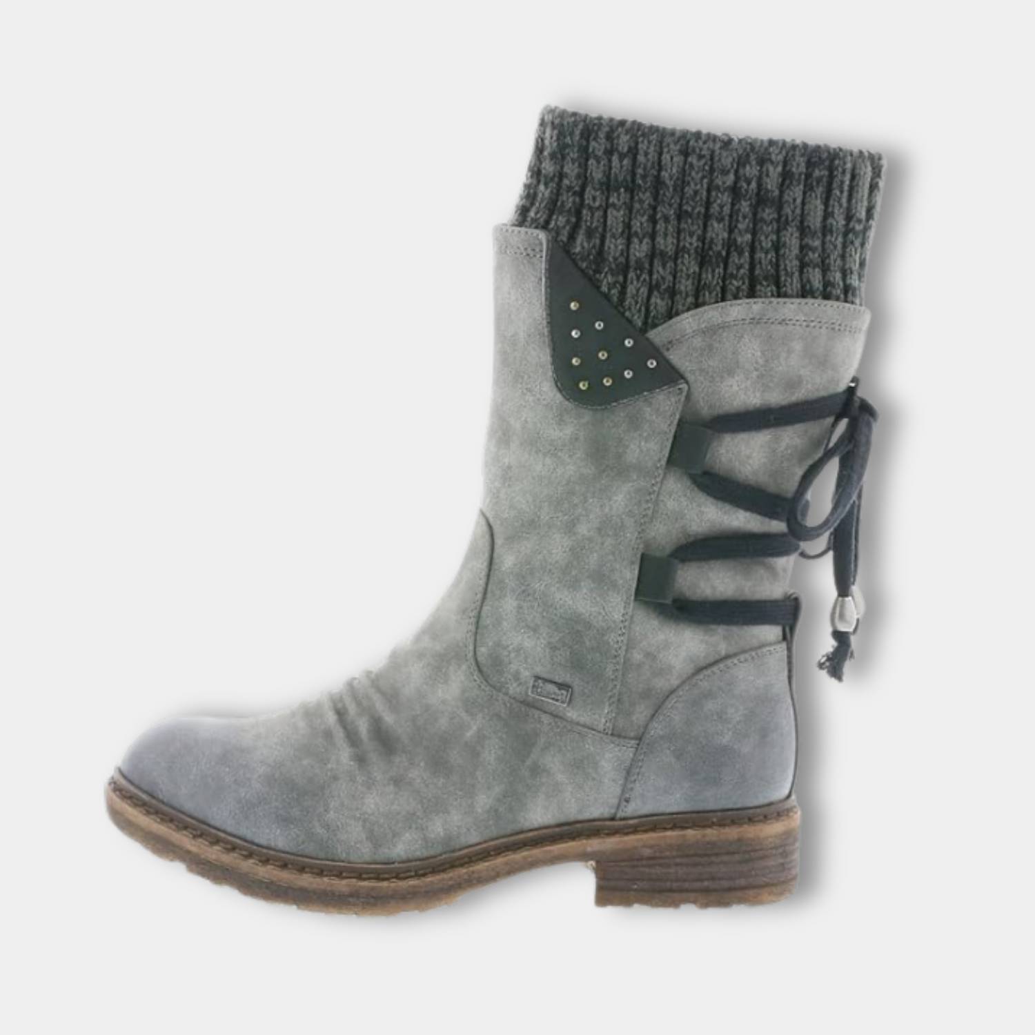 Cozy Women's Snow Boots with Calf-High Knitted Cuffs | Brechtina Winter Boots-Lanuvo