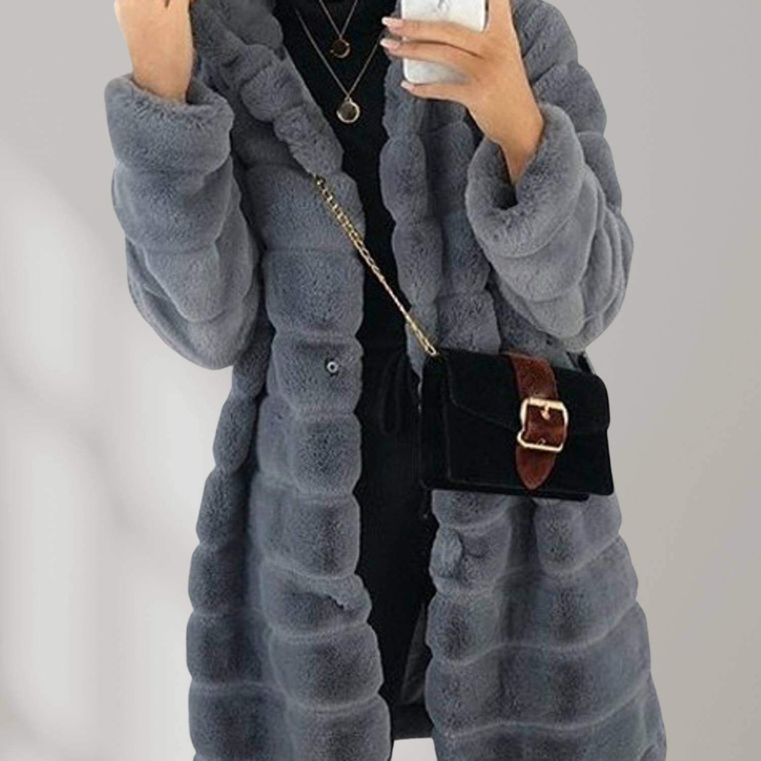 Fluffy Winter Coat for Women with Soft Faux Fur and Hood | Diana-Lanuvo