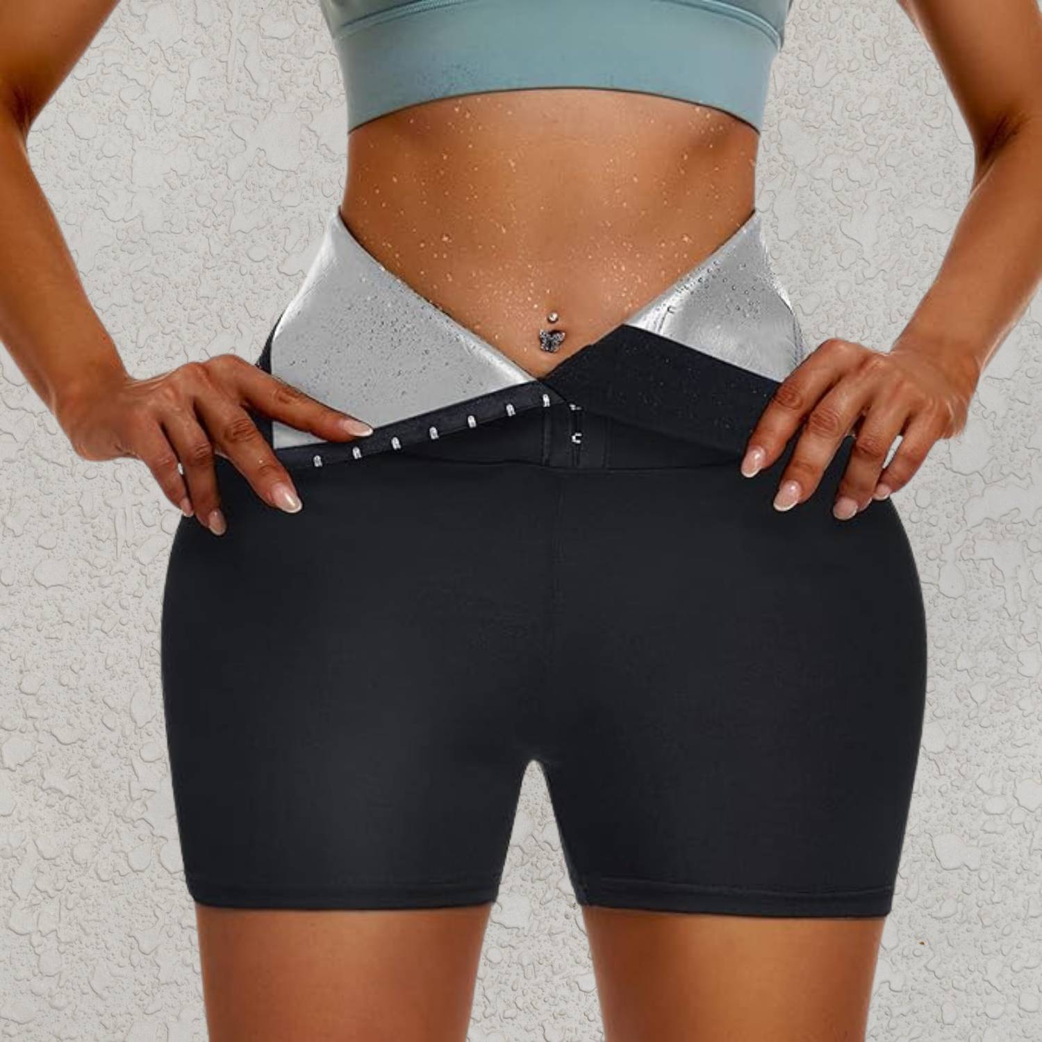 High Waist Sauna Sweatpants - Shapewear for Women with Waist Trainer-Lanuvo