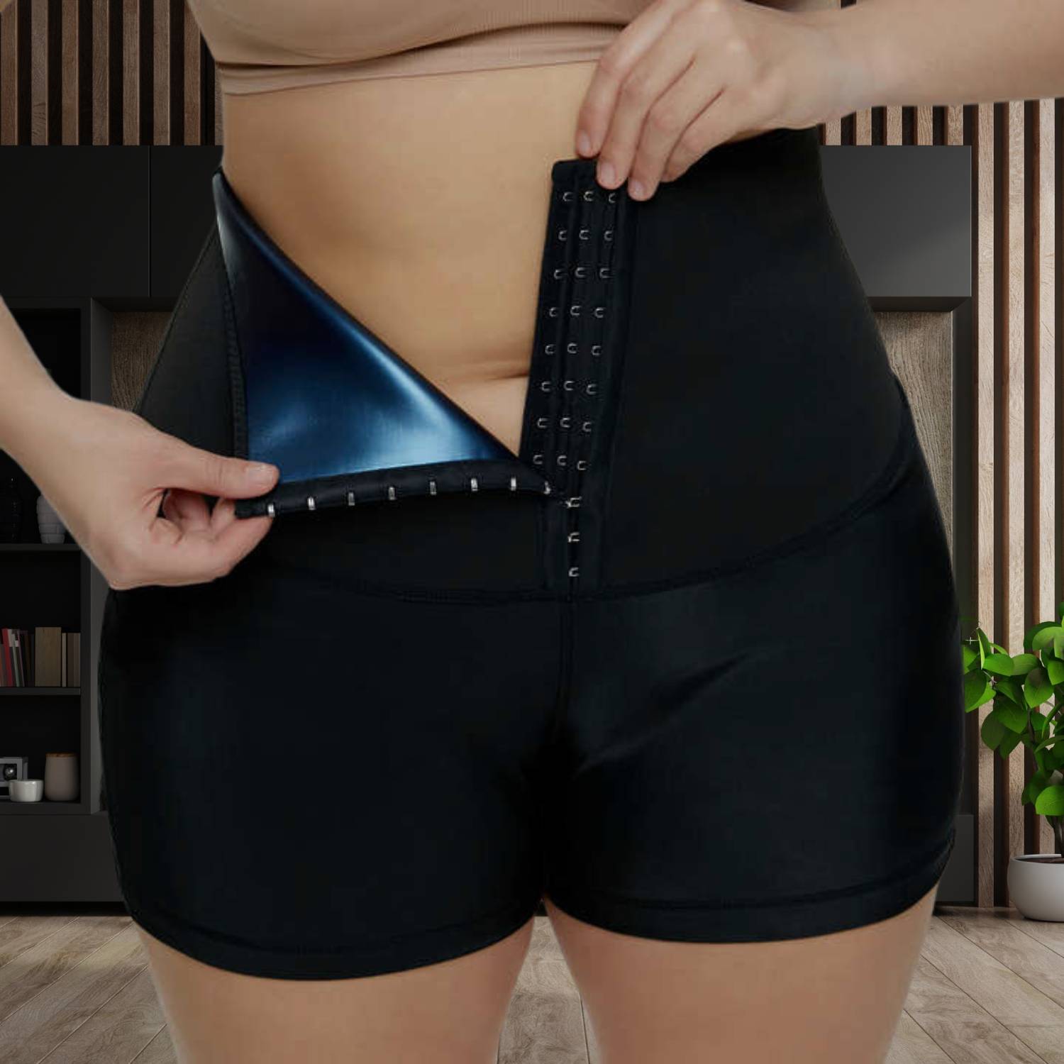 High Waist Sauna Sweatpants - Shapewear for Women with Waist Trainer-Lanuvo
