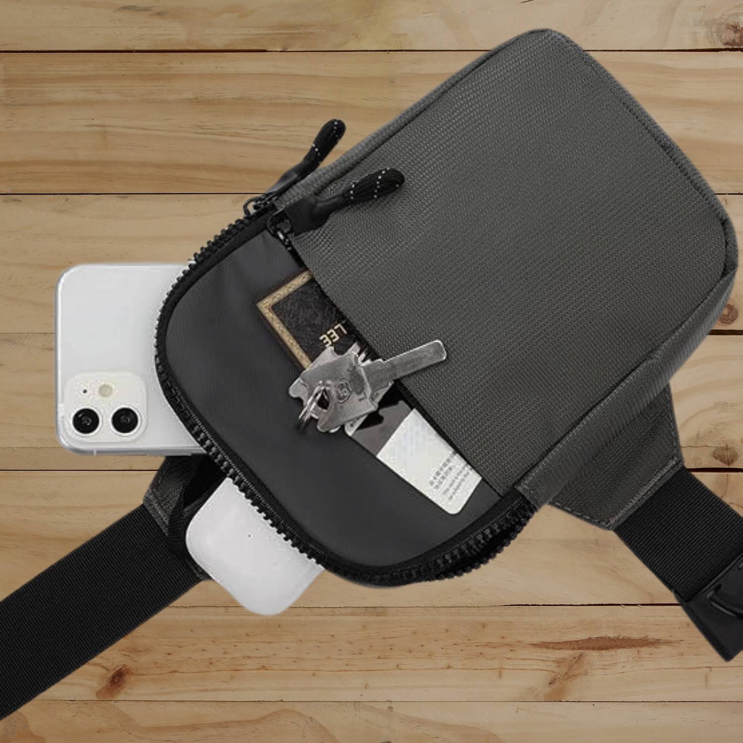 Lightweight Unisex Shoulder Bag with Water-Repellent Fabric-Lanuvo
