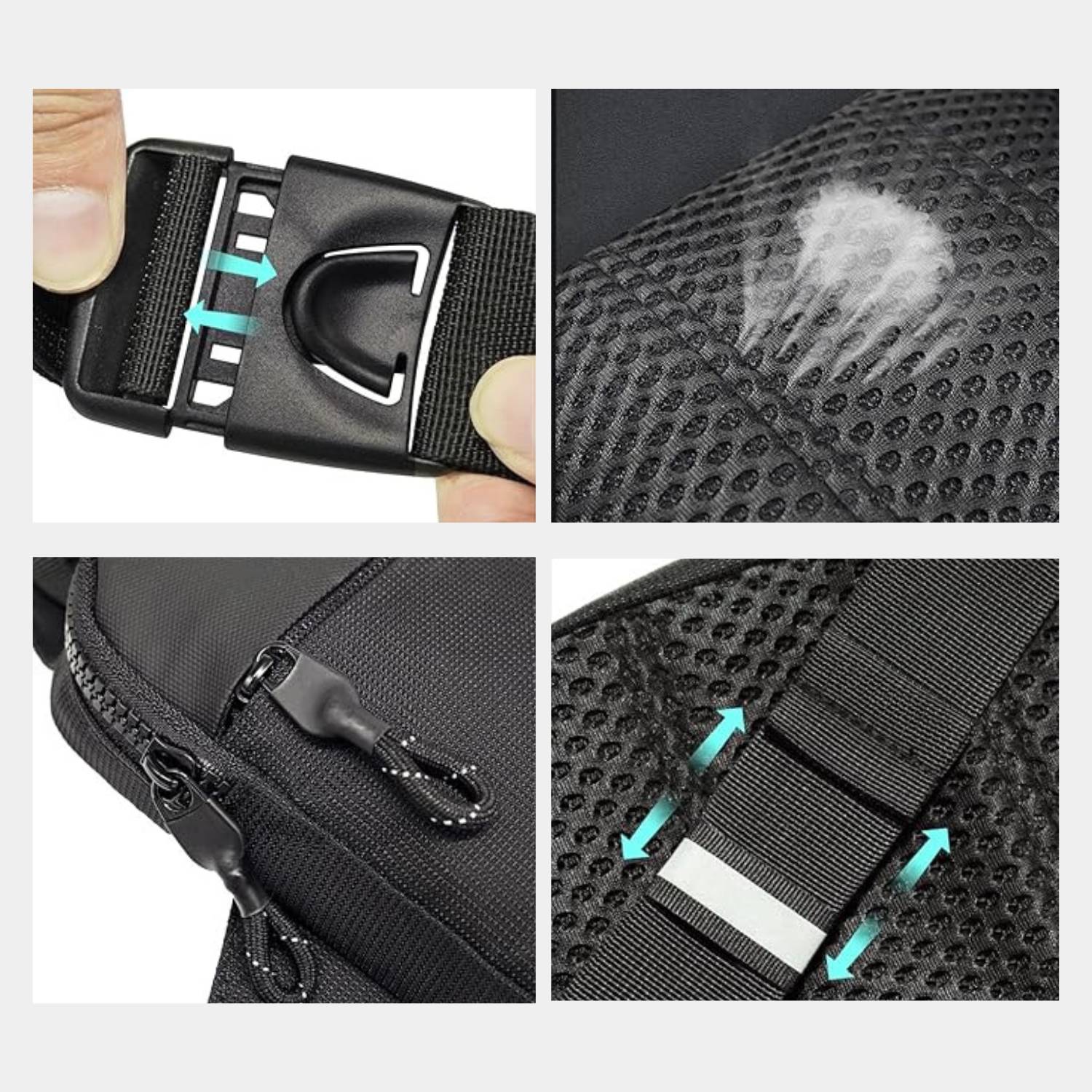 Lightweight Unisex Shoulder Bag with Water-Repellent Fabric-Lanuvo