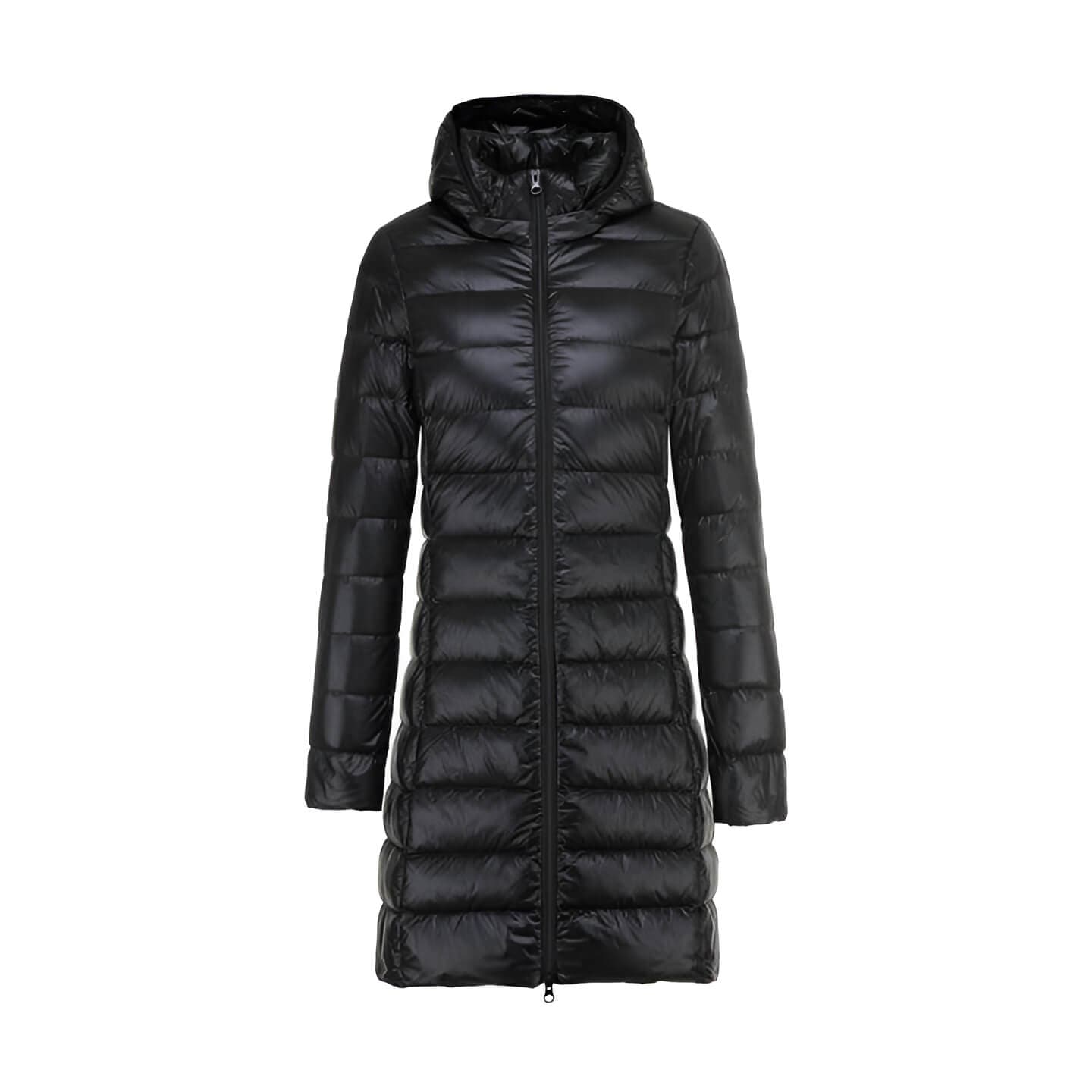 Lisa | Long Women's Down Jacket with Hood-Lanuvo