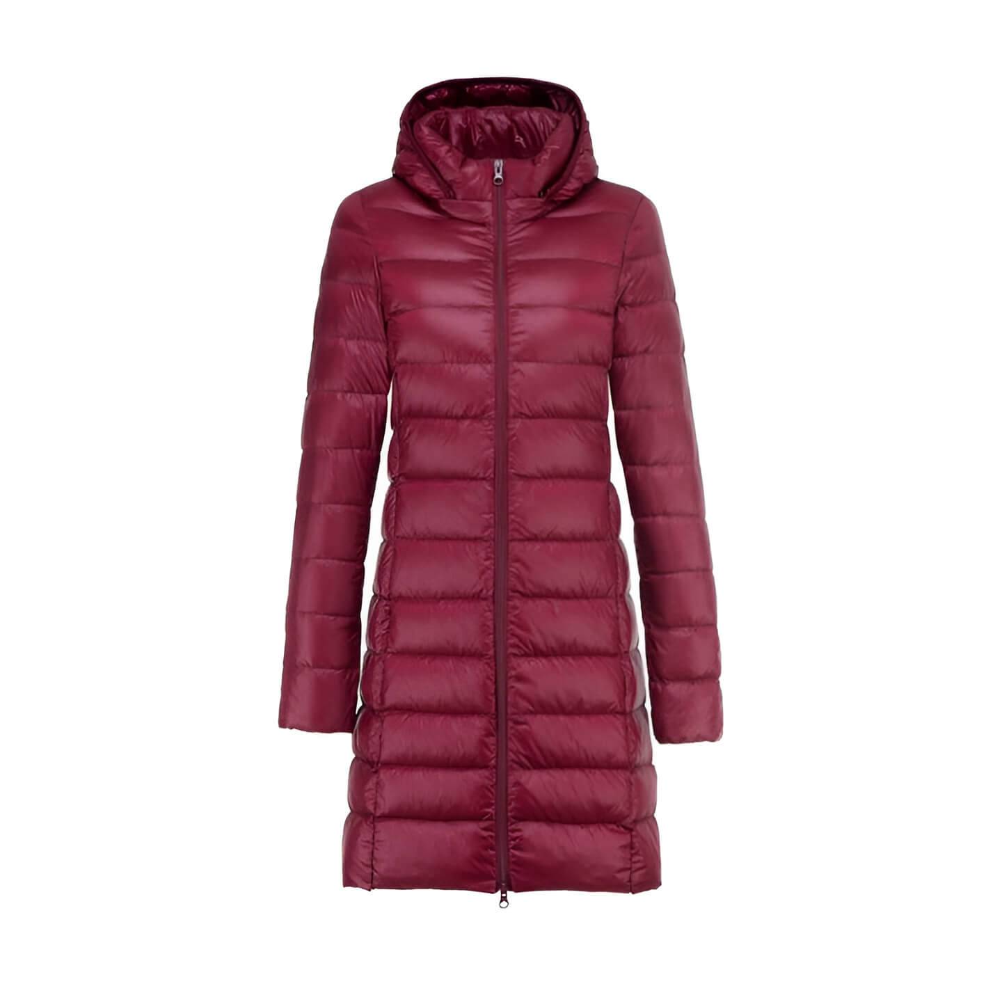 Lisa | Long Women's Down Jacket with Hood-Lanuvo