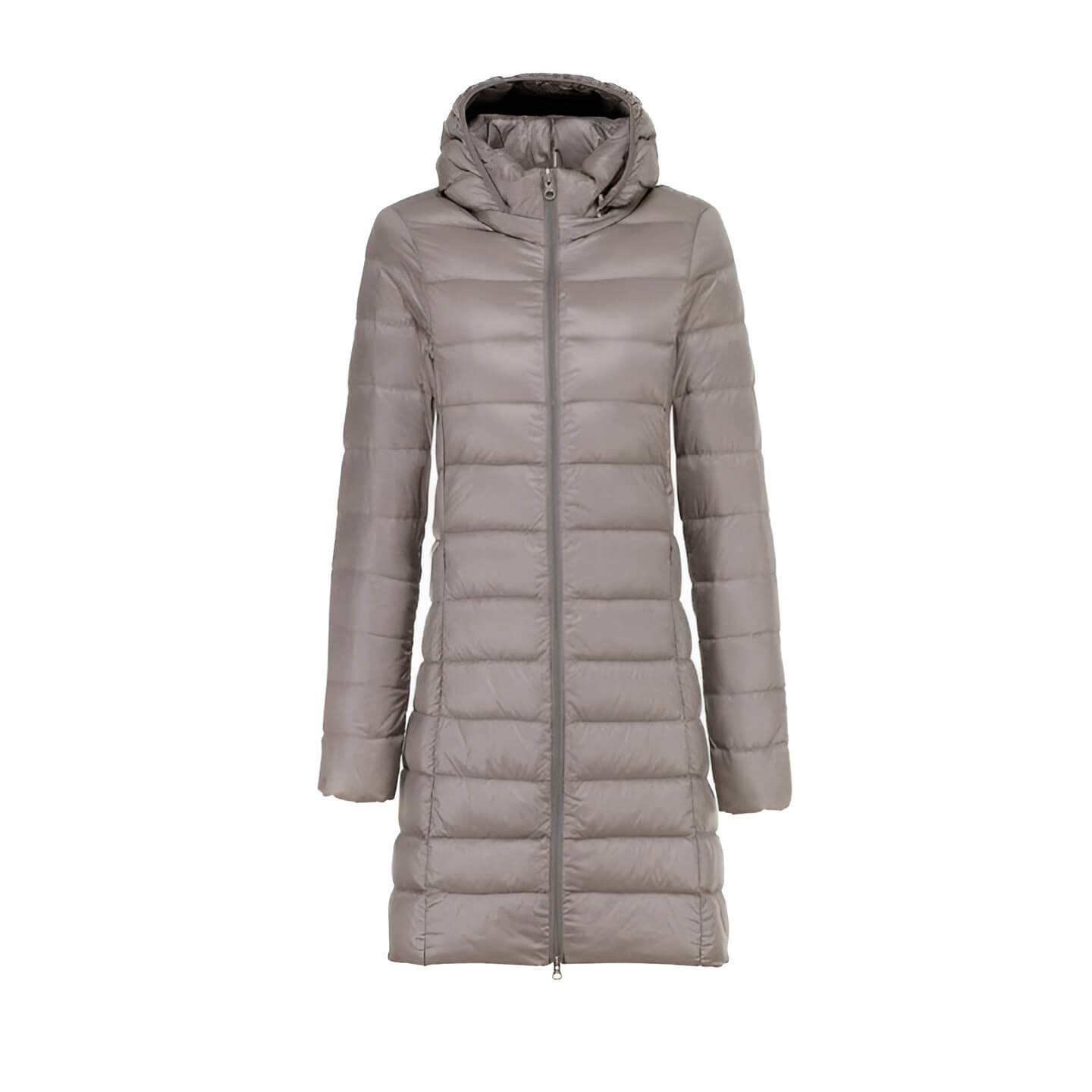 Lisa | Long Women's Down Jacket with Hood-Lanuvo