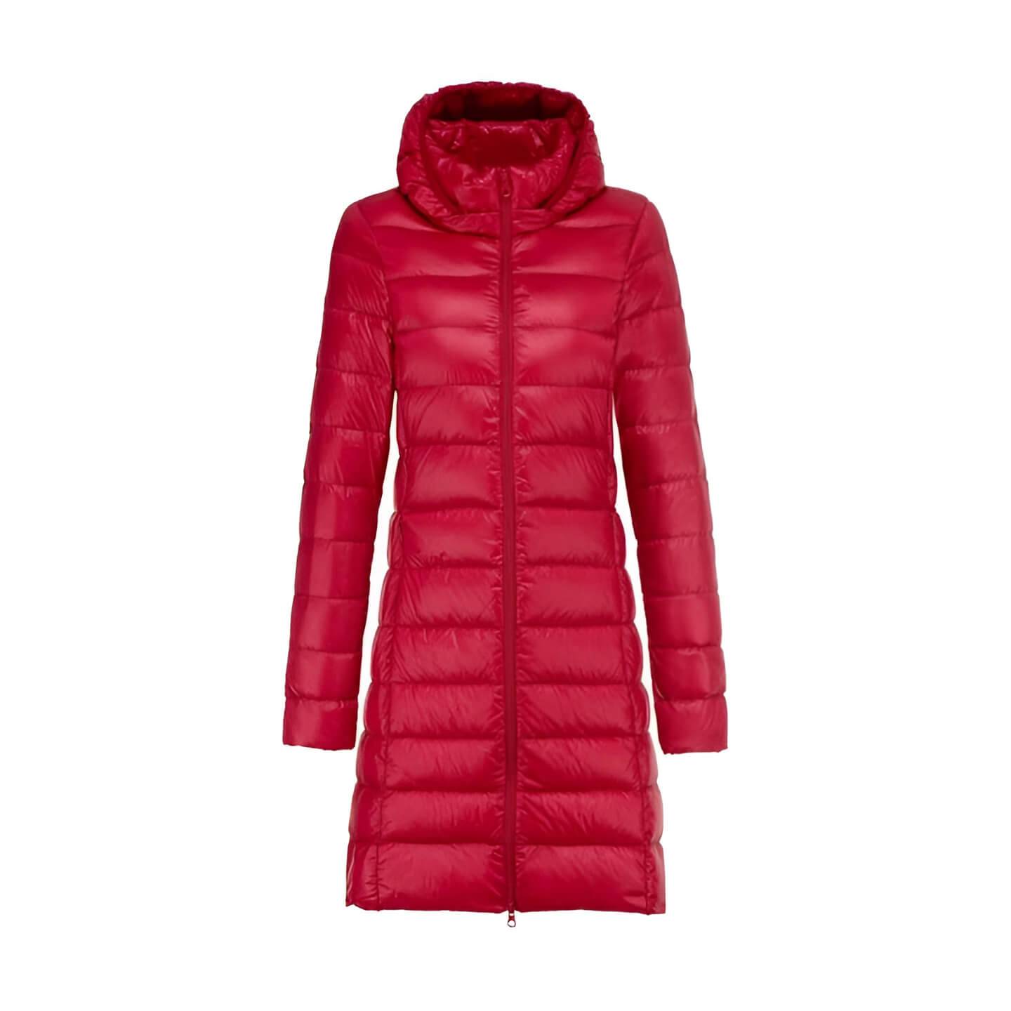 Lisa | Long Women's Down Jacket with Hood-Lanuvo