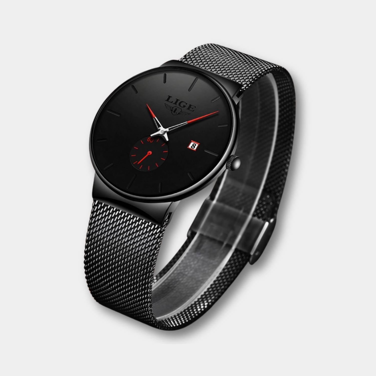Luxury Waterproof Slim Quartz Watch with Metal Band for Men-Lanuvo