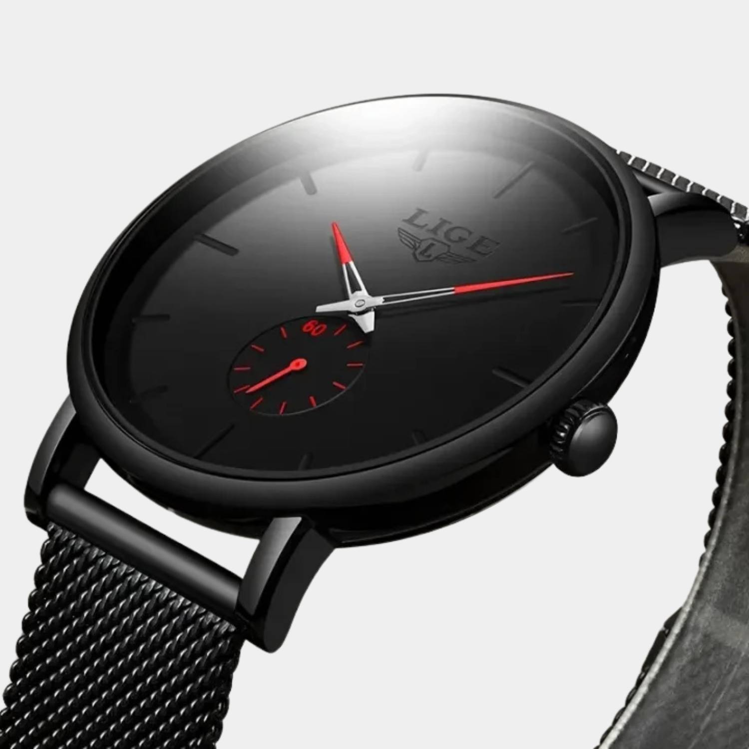 Luxury Waterproof Slim Quartz Watch with Metal Band for Men-Lanuvo