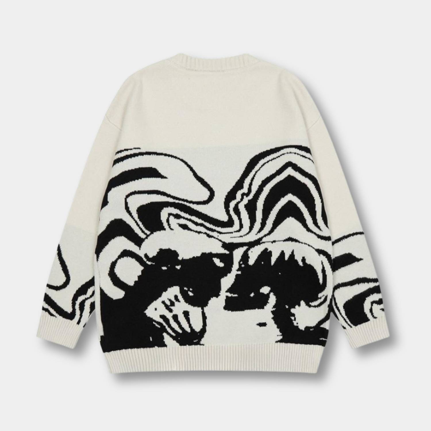 Oversized Y2K Sweater for Women with Bold Graphic Design | Belle-Lanuvo