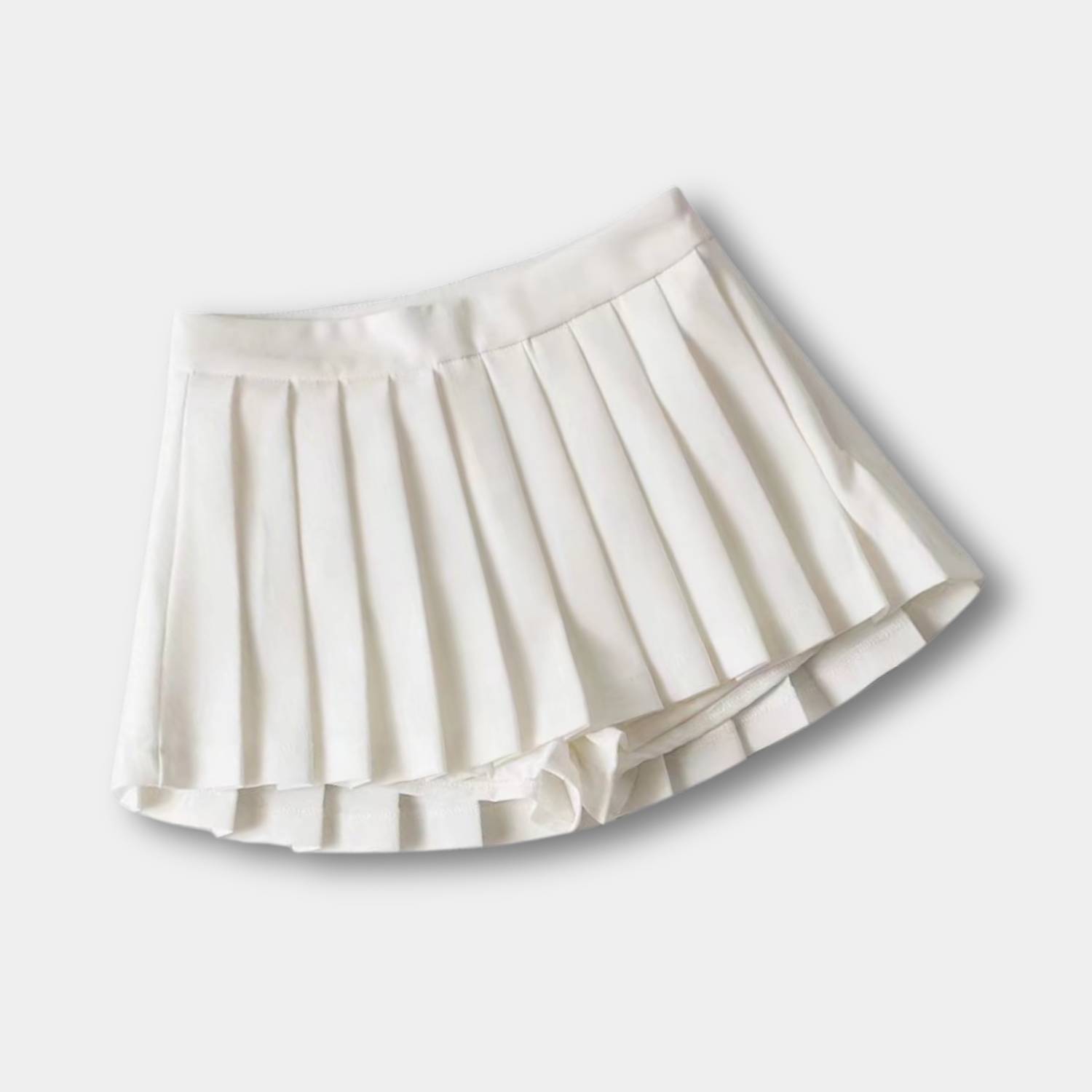 Retro Pleated High-Waisted Skirt for Women with Built-in Shorts | Christa-Lanuvo