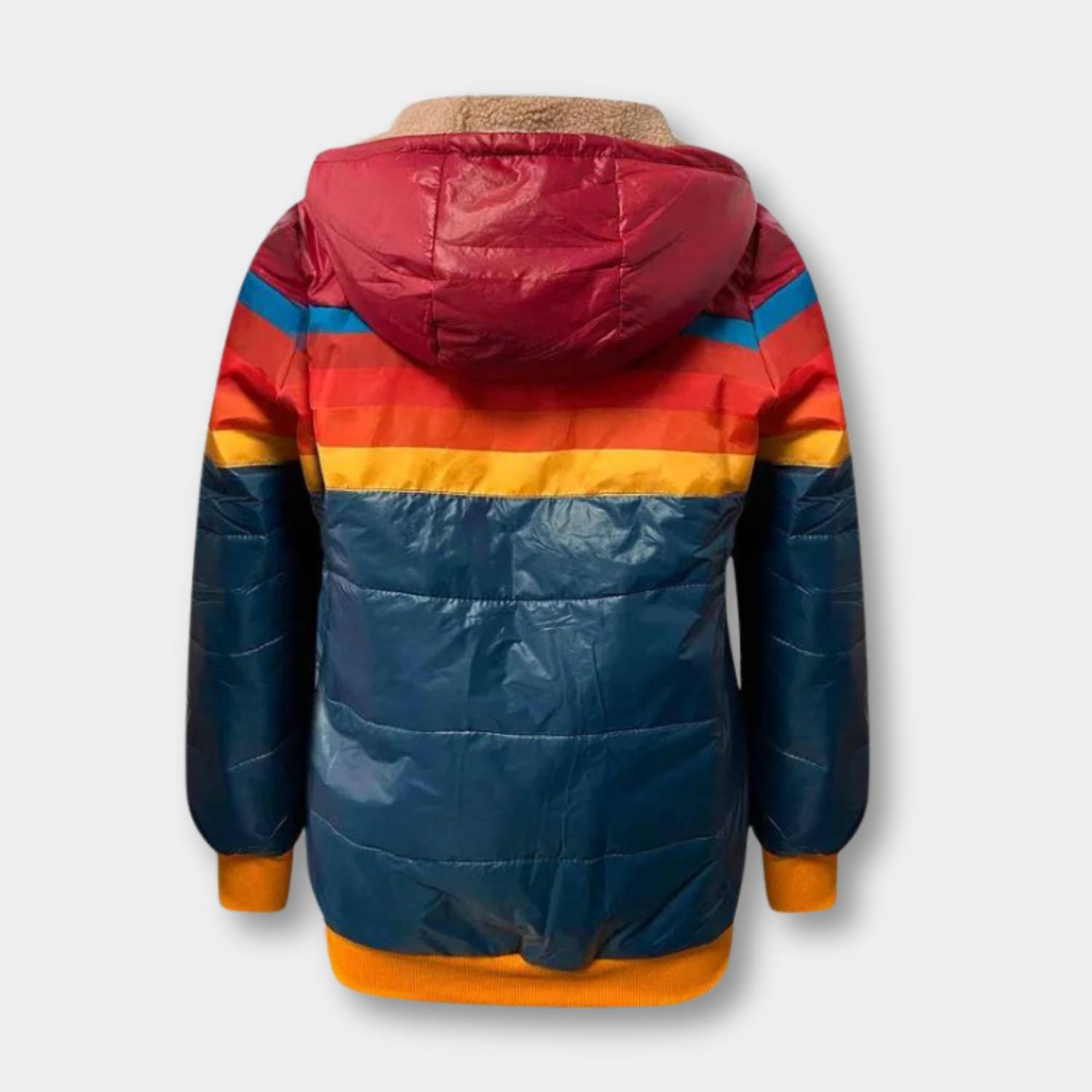 Retro Striped Plush Jacket for Women with Warm Insulation | Bolivia-Lanuvo