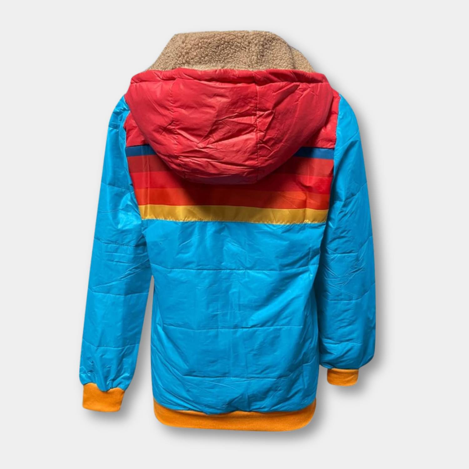 Retro Striped Plush Jacket for Women with Warm Insulation | Bolivia-Lanuvo