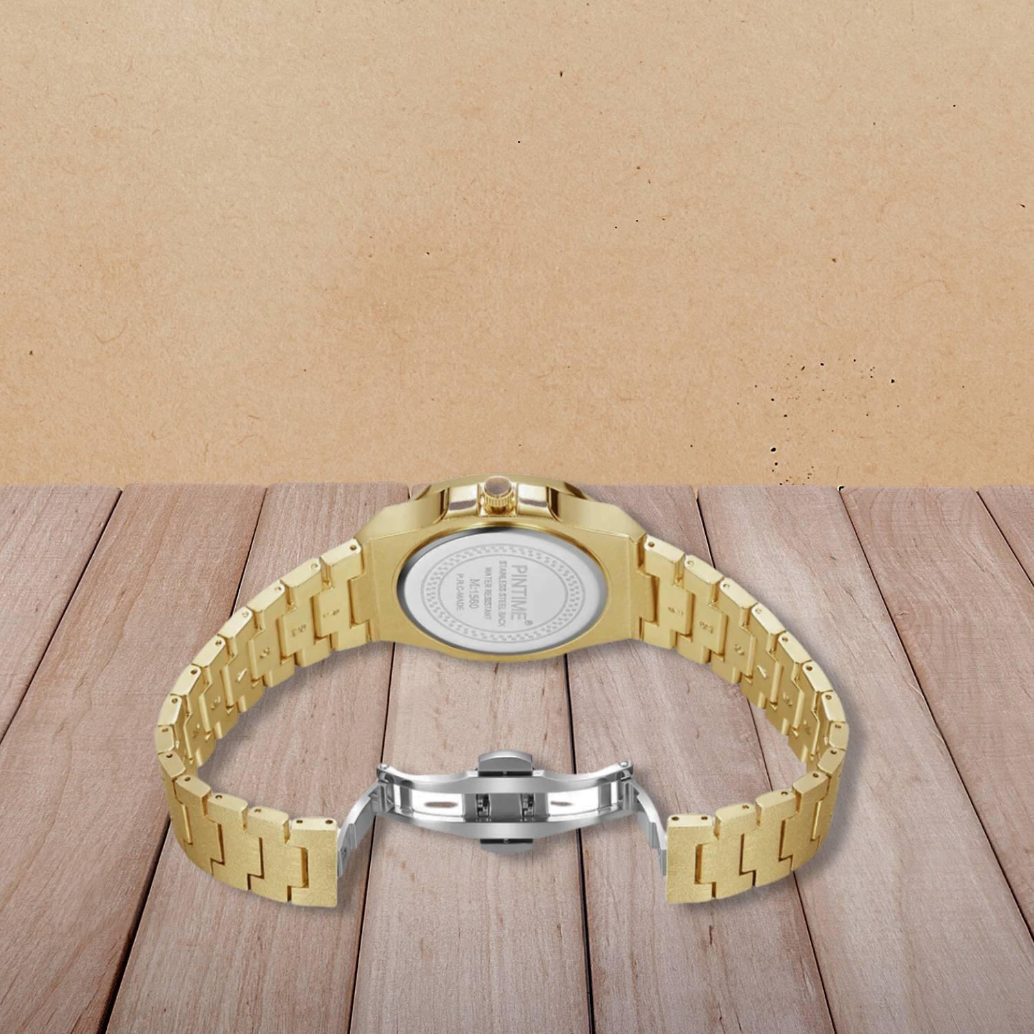 Sleek and Water-Resistant Pin Time Luxury Watch for Men with Date Display and Frosty Design | Elias-Lanuvo