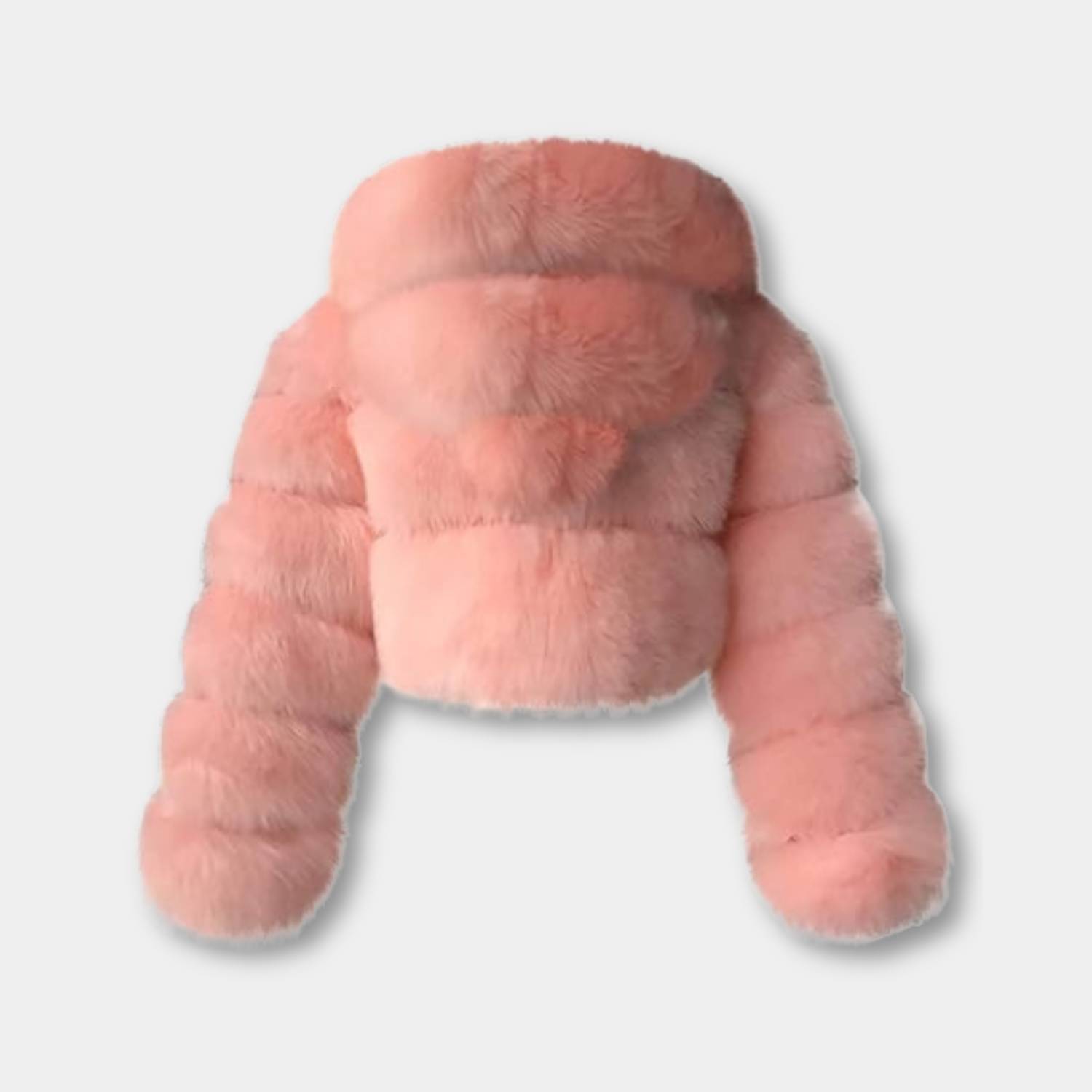 Soft Cropped Faux Fur Jacket for Women with Full Zip | Doreen-Lanuvo