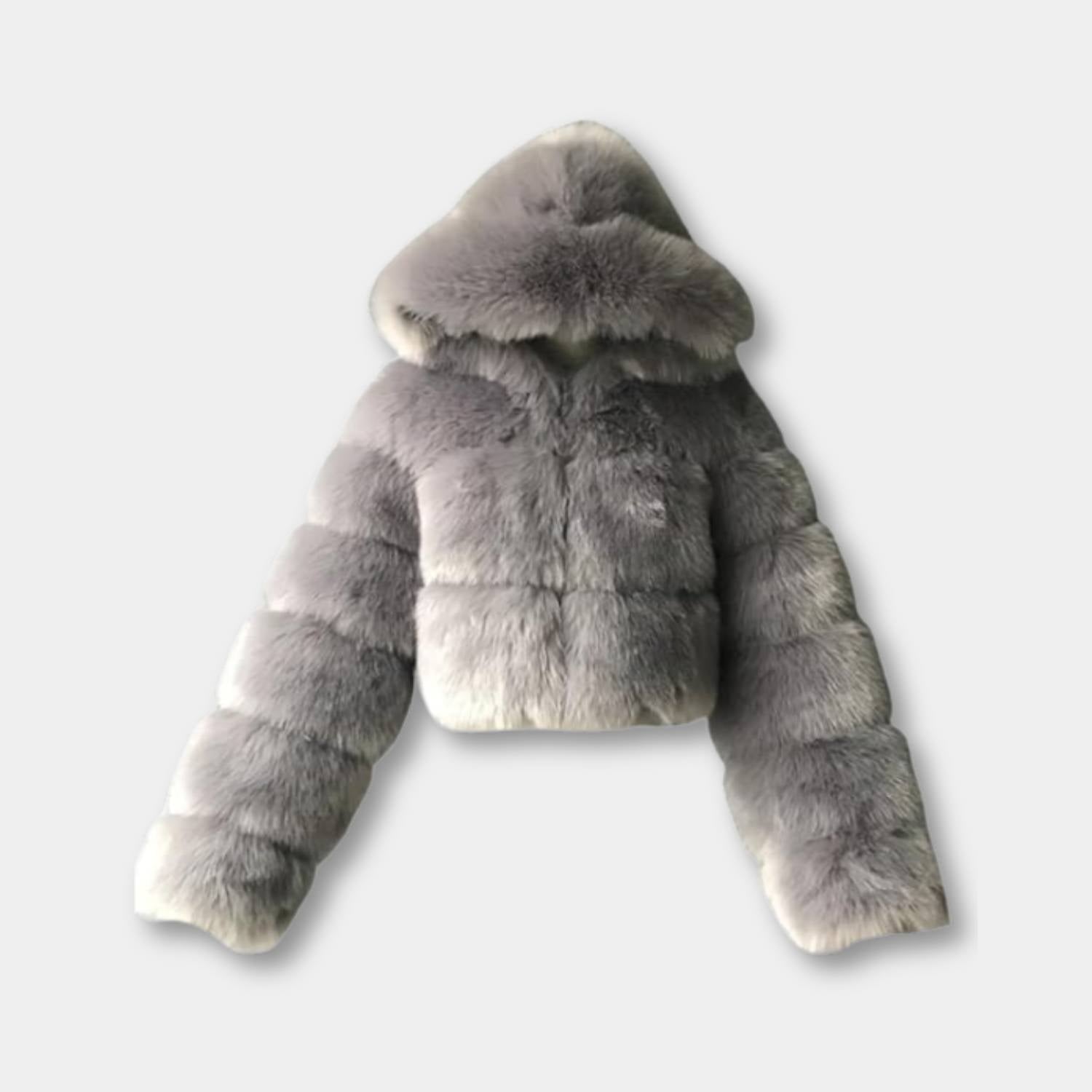 Soft Cropped Faux Fur Jacket for Women with Full Zip | Doreen-Lanuvo
