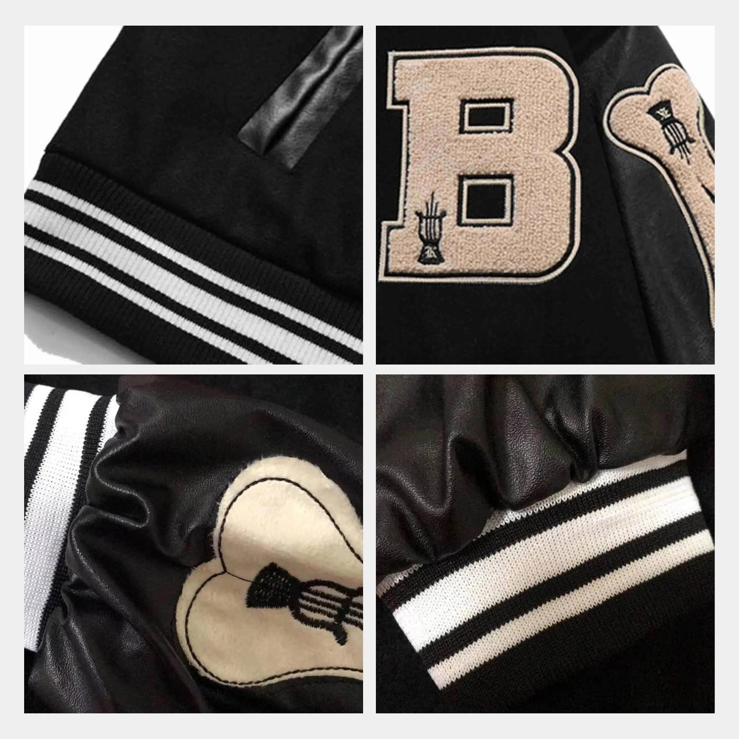 Vintage Varsity Jacket for Men with Bone Patches | Elian-Lanuvo