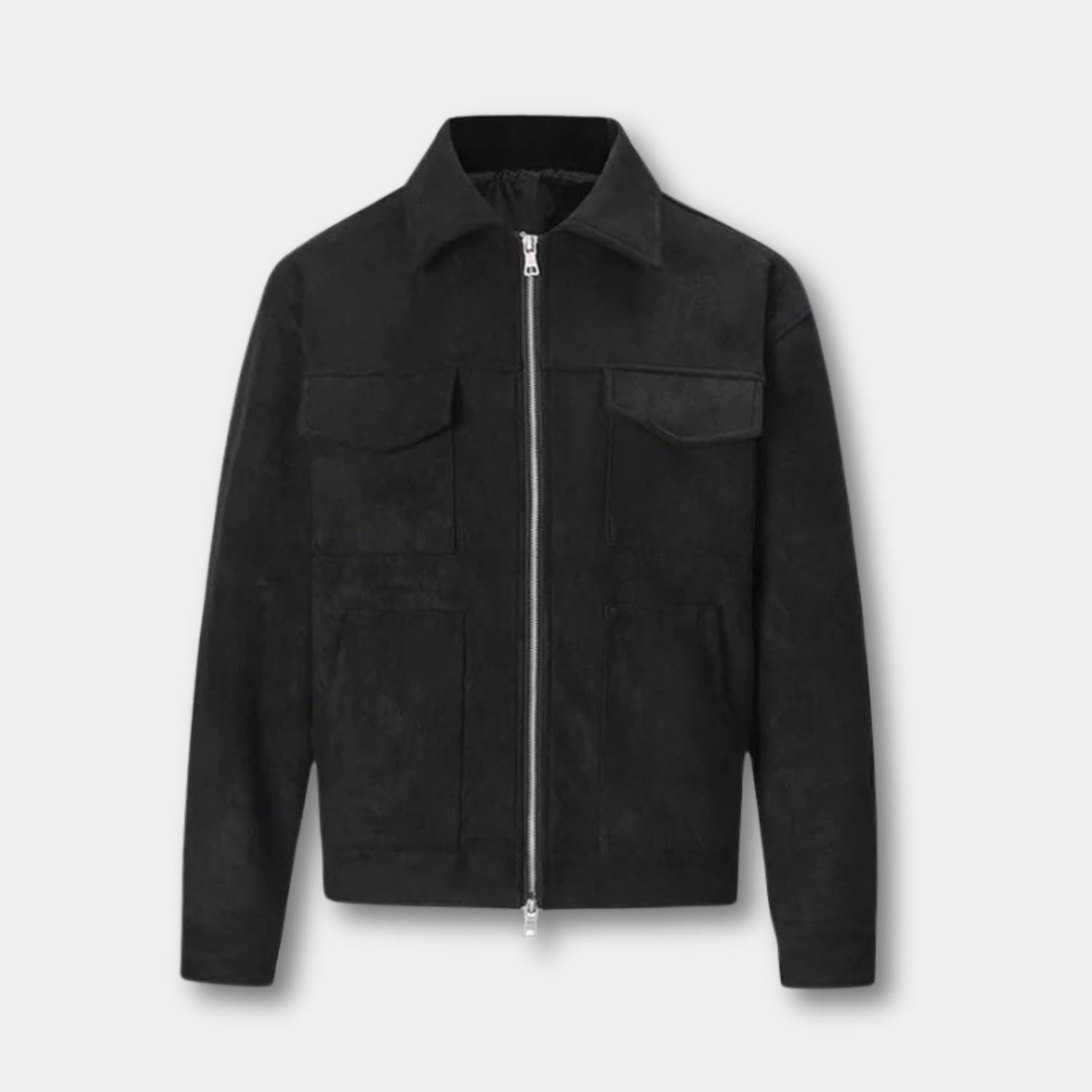 Vintage VIP suede jacket for men with front pockets | Patrick-Lanuvo