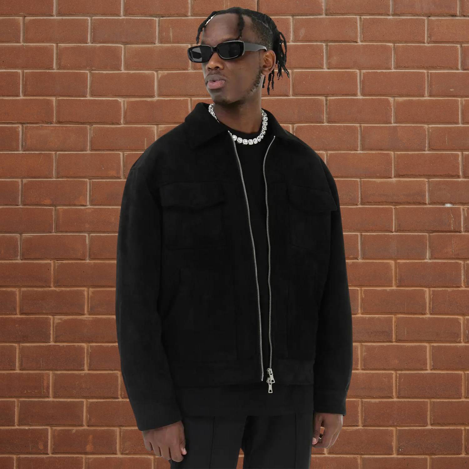 Vintage VIP suede jacket for men with front pockets | Patrick-Lanuvo