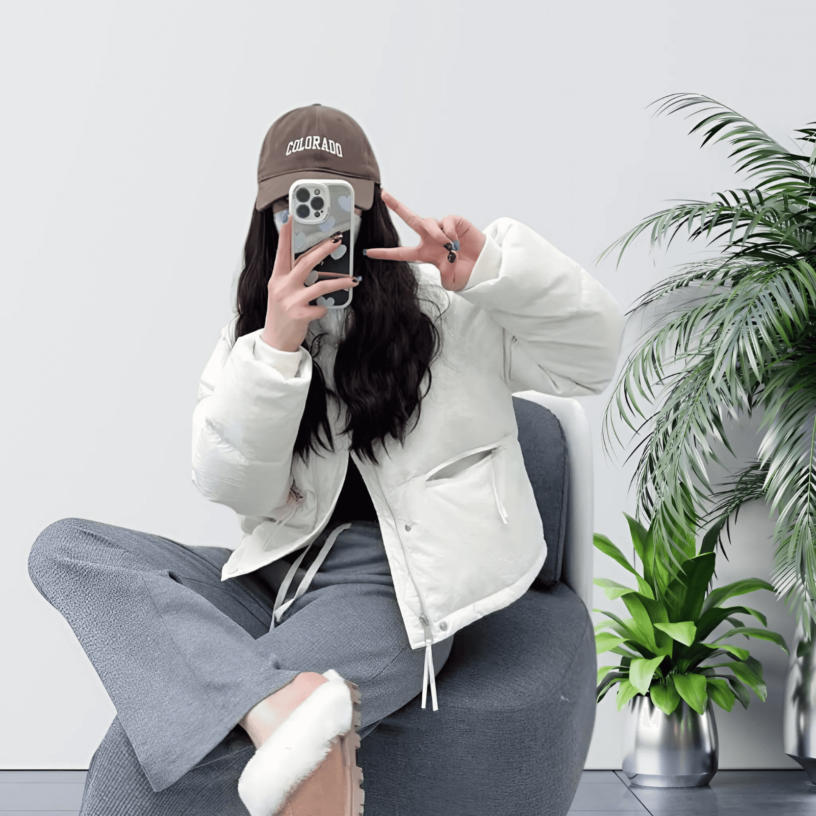 Quilted Winter Jacket | Thick and Lightweight Jacket with High Collar | Blanche-Lanuvo