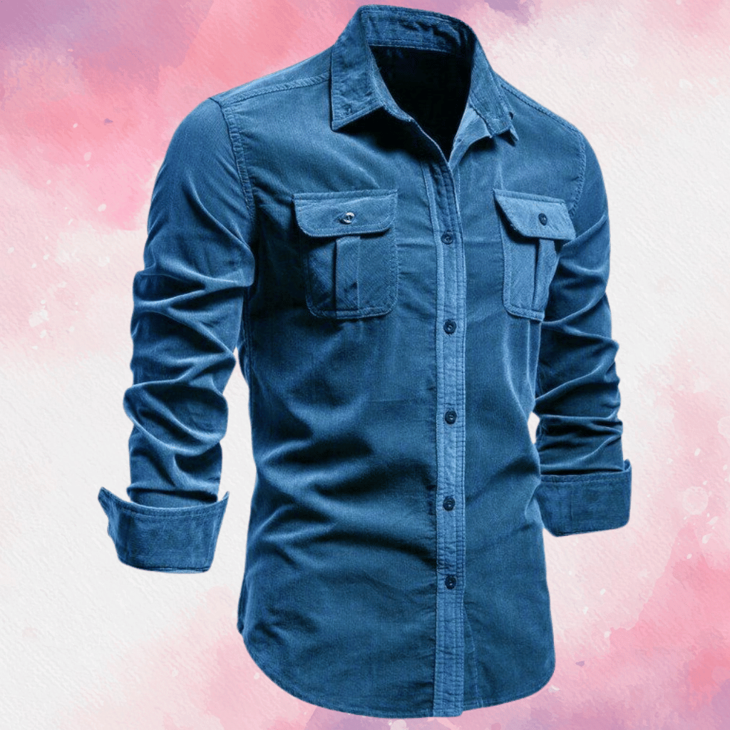 Men's Casual Corduroy Shirt | Soft and Stylish with Chest Pockets | Christiaan-Lanuvo