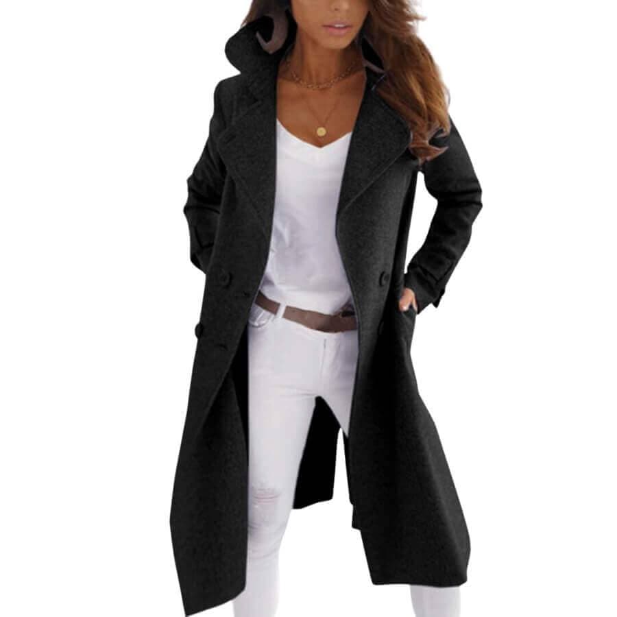Luna | Chic Double Breasted Women's Coat-Lanuvo