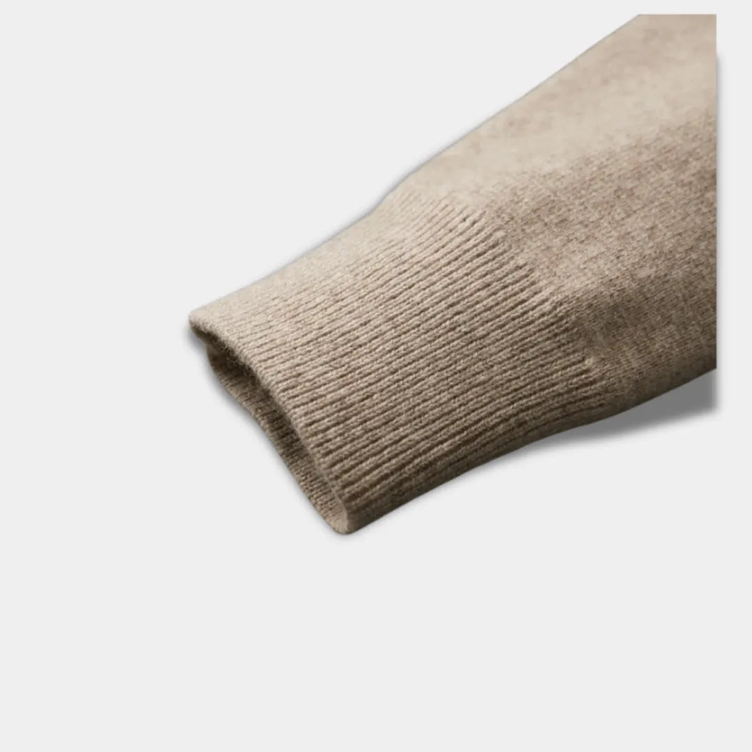 Men’s Full-Zip Vest with Regular Fit and Ribbed Hem-Beige