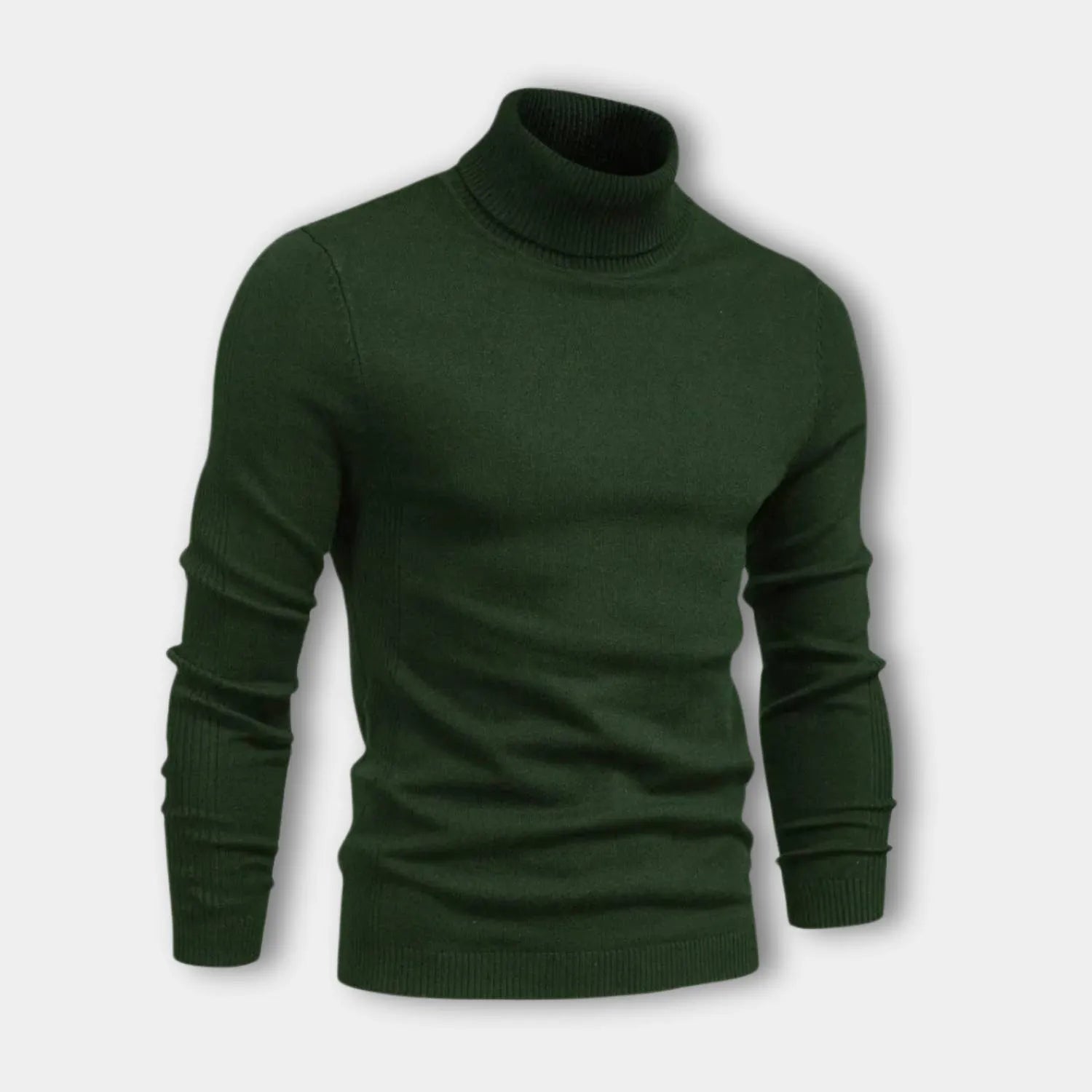 Men’s Slim-Fit Roll-Neck Jumper with Ribbed Cuffs | Leonil-Lanuvo